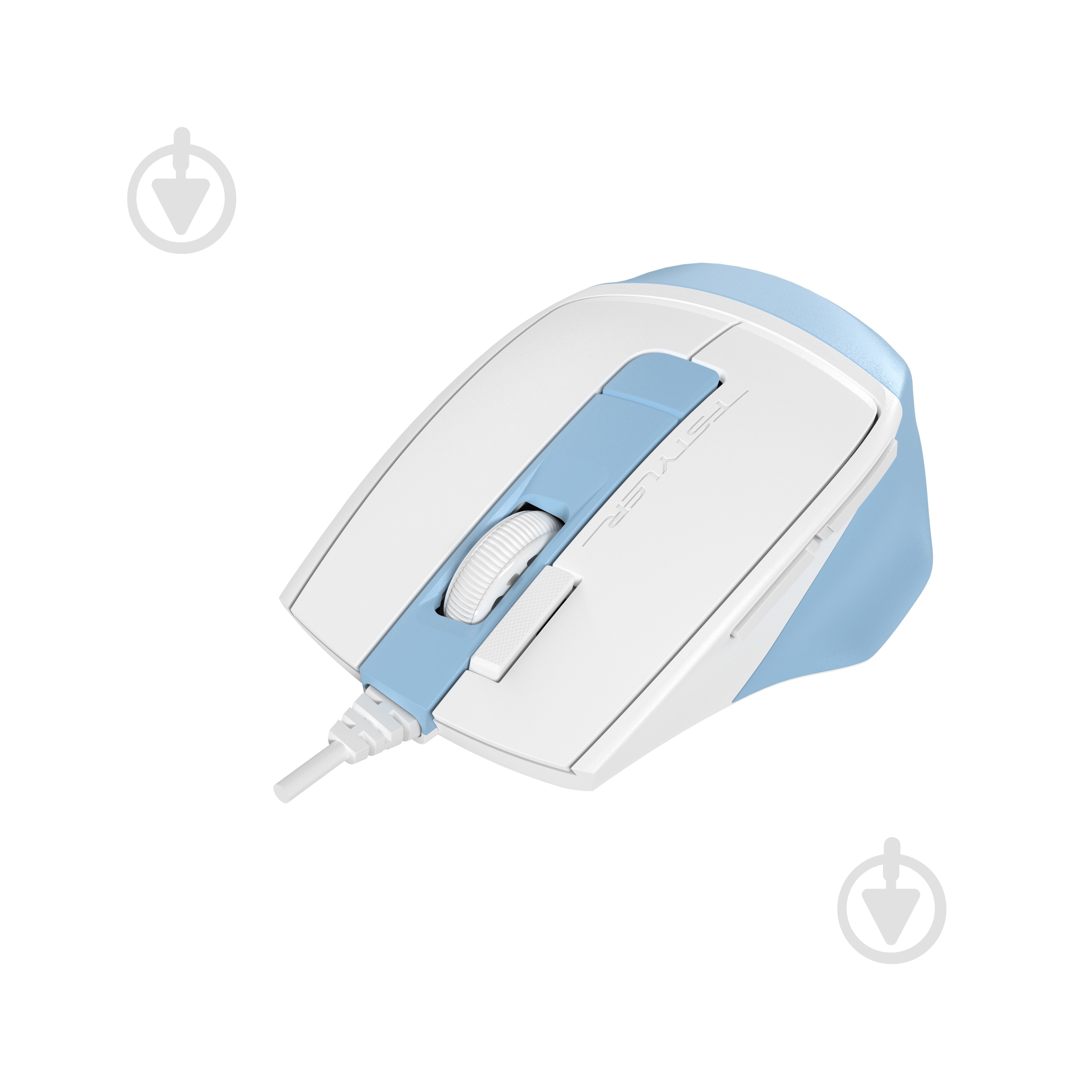 Мышка A4Tech бесшумная, USB, 2400 dpi white/blue (FM45S Air) - фото 3 Мышка A4Tech бесшумная, USB, 2400 dpi white/blue (FM45S Air) - фото 3