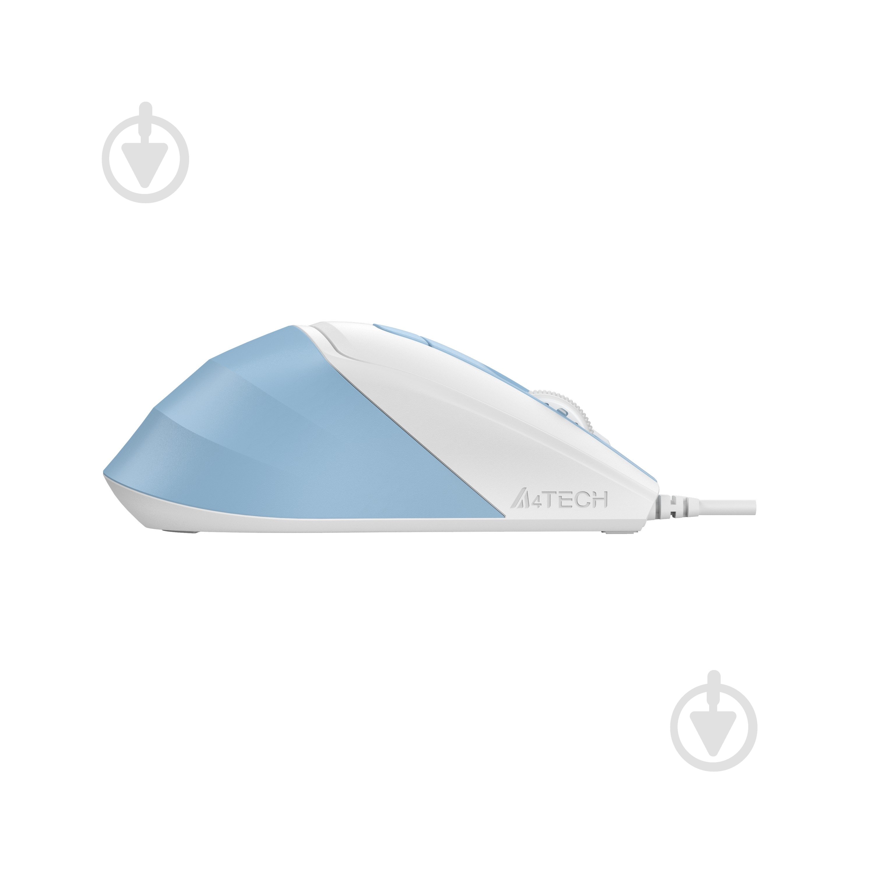 Мышка A4Tech бесшумная, USB, 2400 dpi white/blue (FM45S Air) - фото 6 Мышка A4Tech бесшумная, USB, 2400 dpi white/blue (FM45S Air) - фото 6