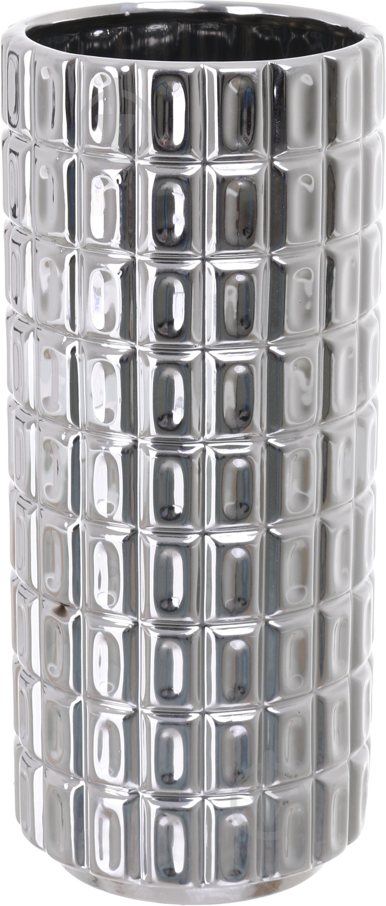 Ваза керамічна Silver 13x13x30 см 30 см срібна JOL20S155S - фото 1 Ваза керамічна Silver 13x13x30 см 30 см срібна JOL20S155S - фото 1