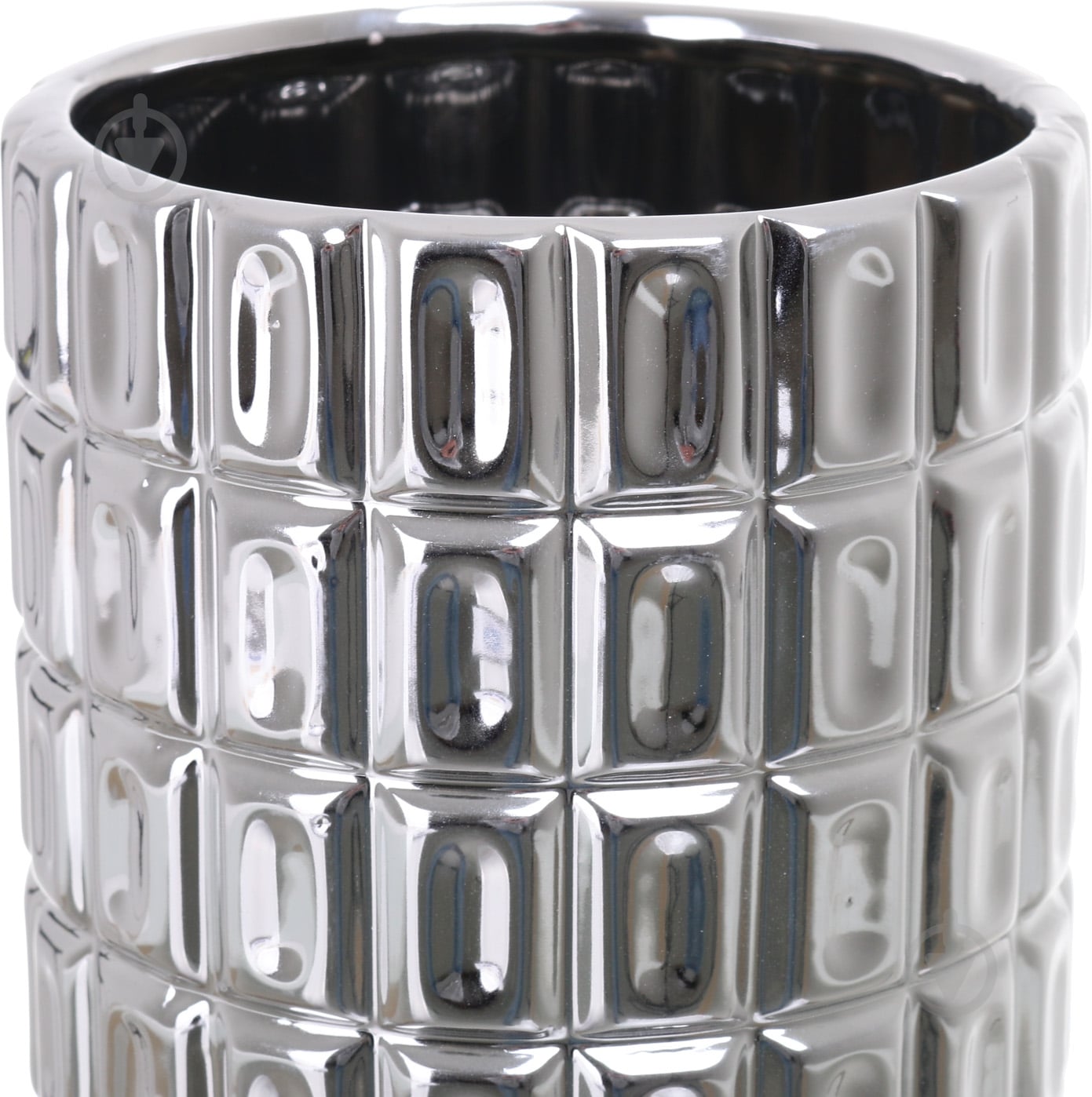 Ваза керамічна Silver 13x13x30 см 30 см срібна JOL20S155S - фото 2 Ваза керамічна Silver 13x13x30 см 30 см срібна JOL20S155S - фото 2