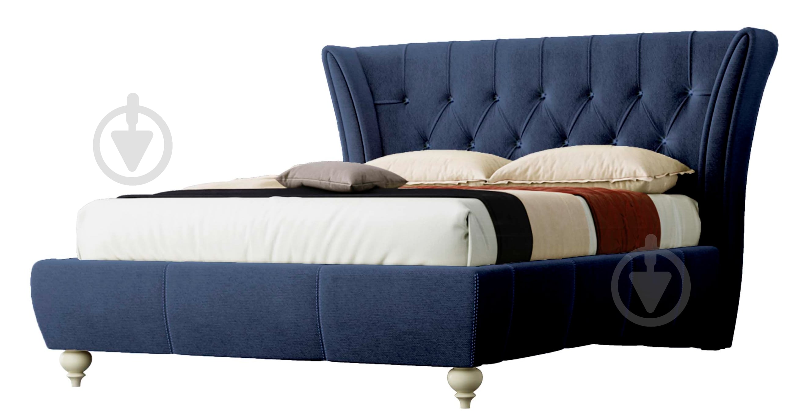 Кровать Green Sofa Эмма Флорида Navy 120x200 см - фото 1