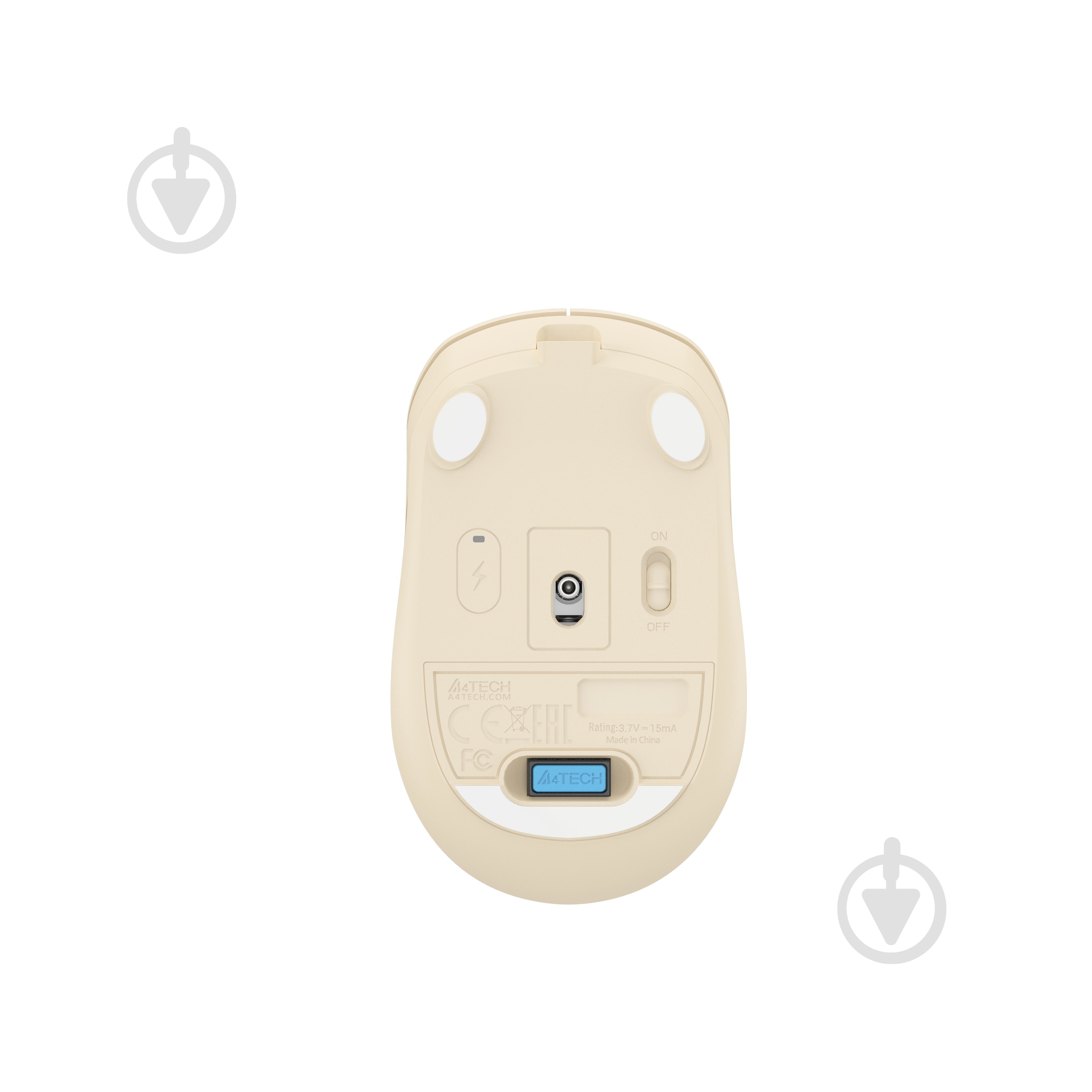 Мишка бездротова A4Tech безшумна 2000 dpi beige (FG10CS Air) - фото 7