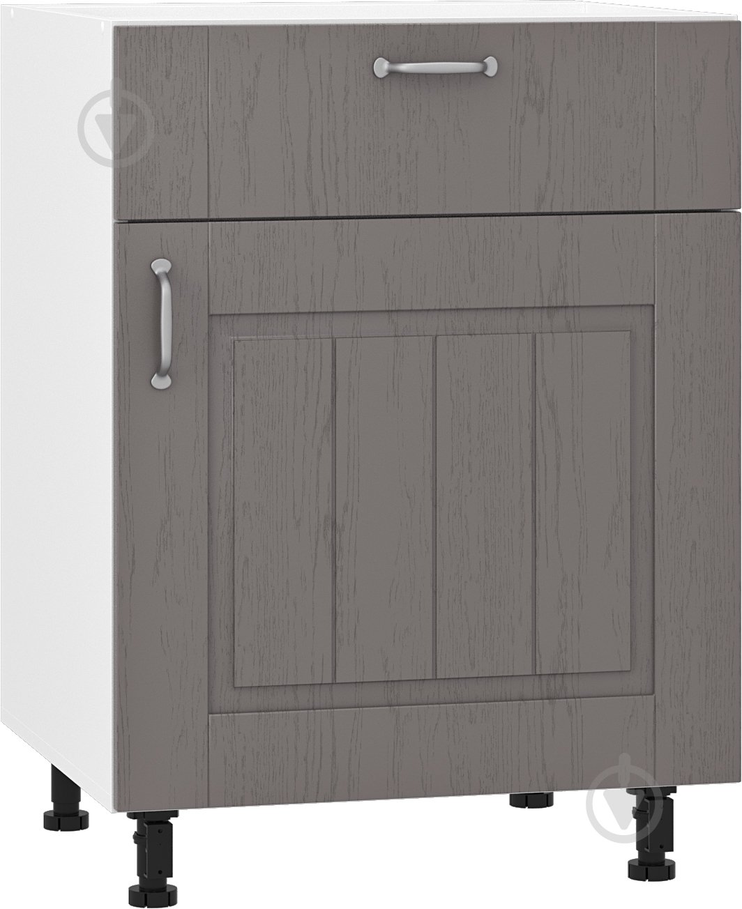 УЦІНКА! Тумба нижня Грейд МС Мері Q-25 Ня-3 (1+1) 60х82х54 см дуб платиновий/білий (УЦ №2533) - фото 1