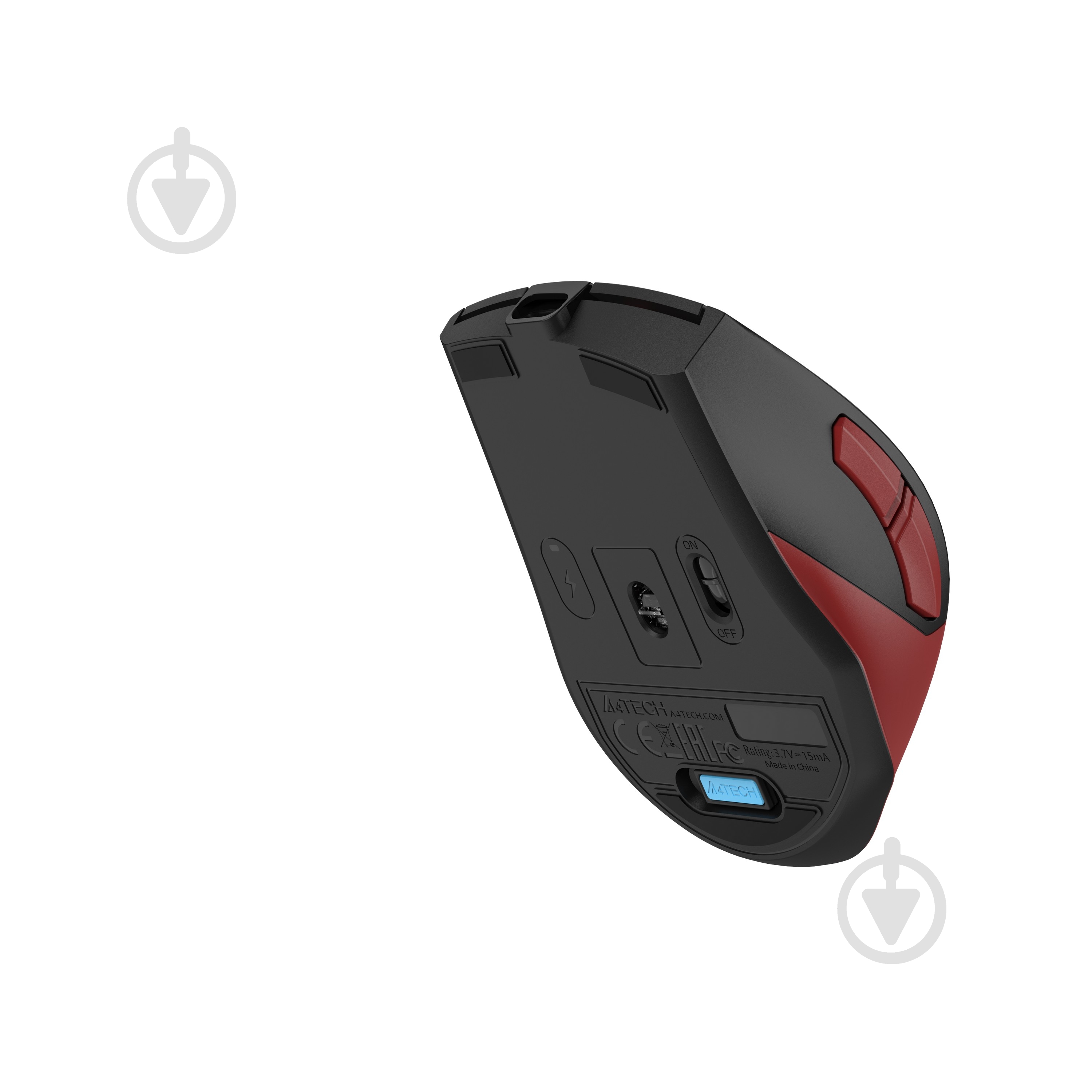 Мышка беспроводная A4Tech бесшумная, 2000 dpi black/red (FG45CS Air) - фото 6 Мышка беспроводная A4Tech бесшумная, 2000 dpi black/red (FG45CS Air) - фото 6
