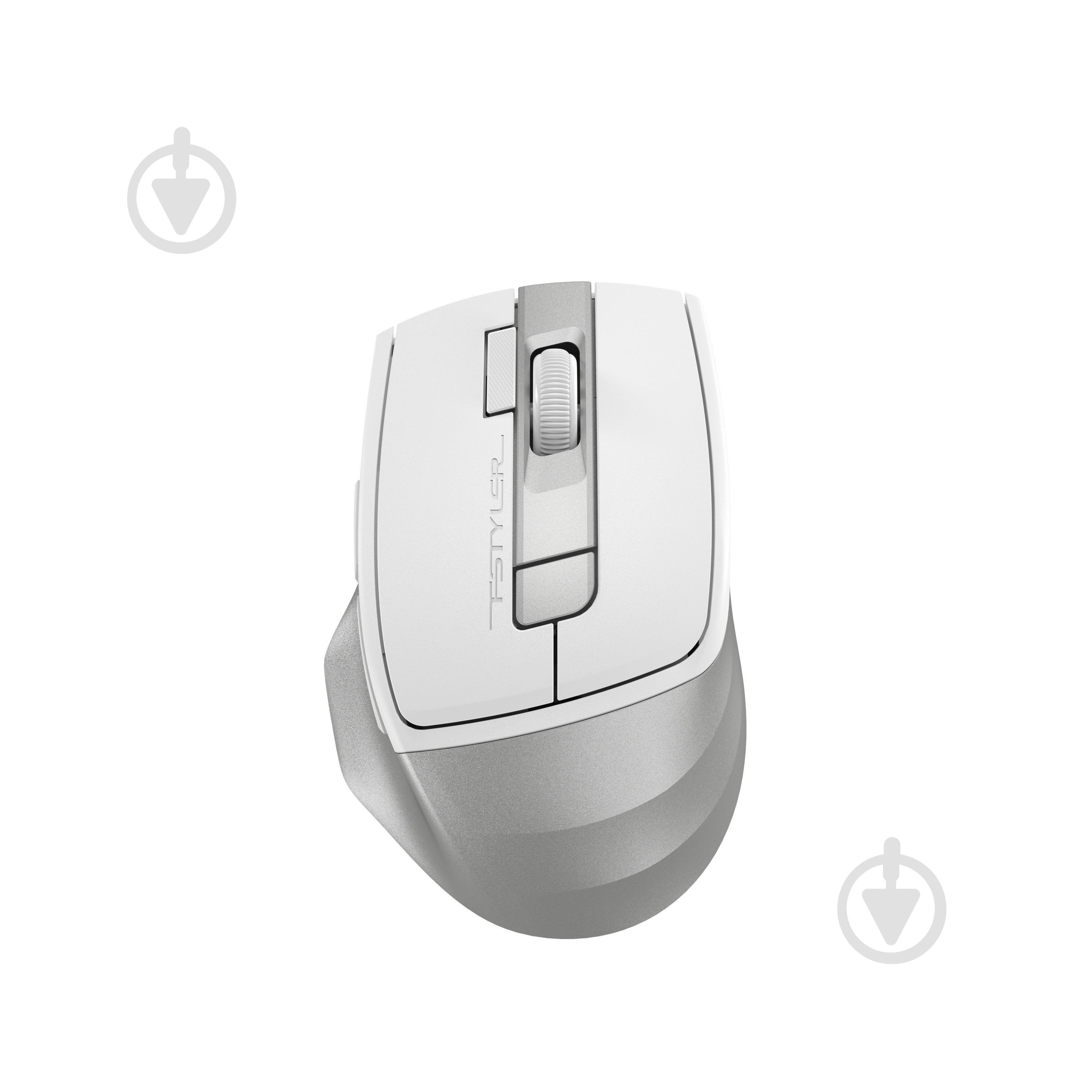 Мышка беспроводная A4Tech бесшумная, 2000 dpi white/grey (FG45CS Air) - фото 1