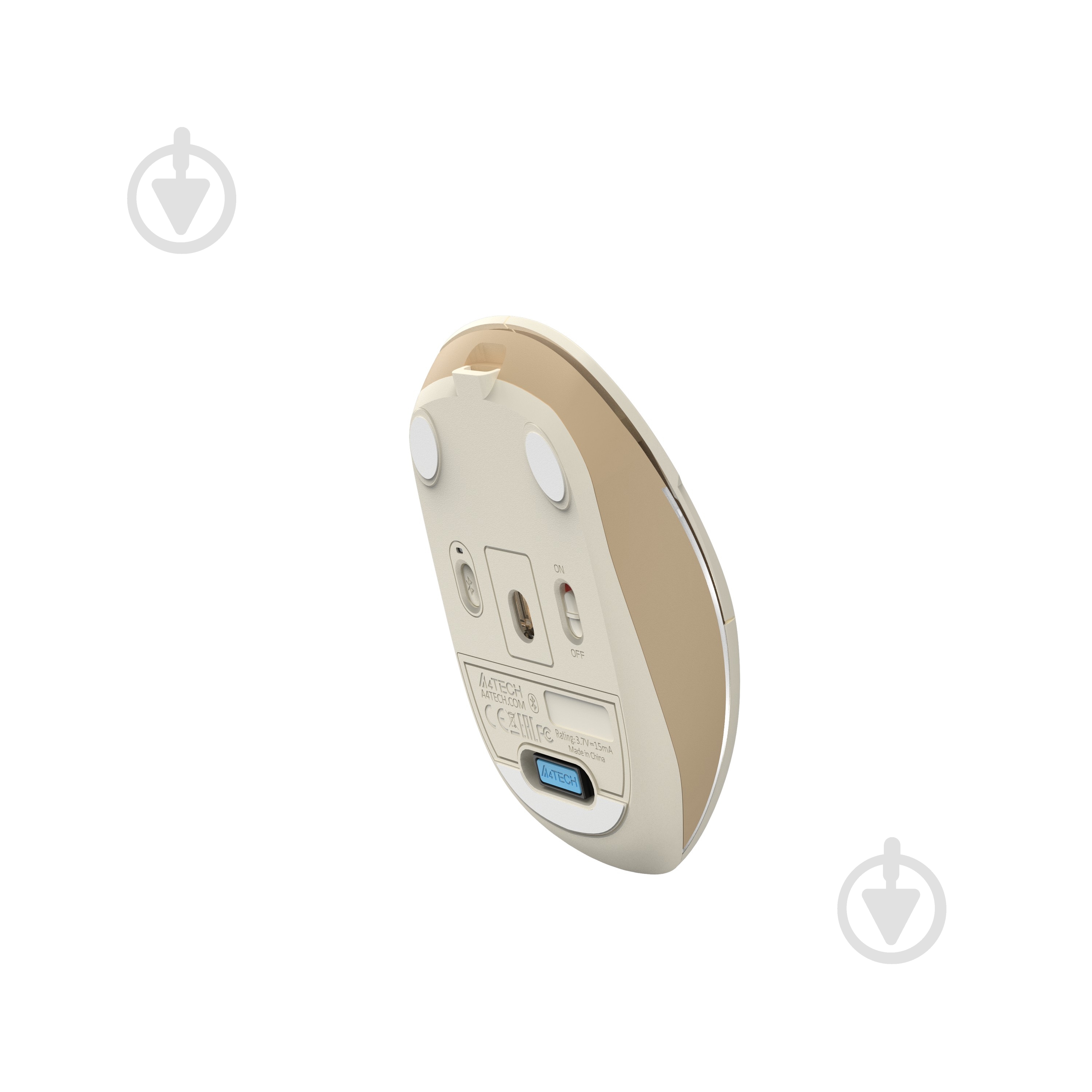 Мышь A4Tech бесшумная BT+RF (Combo) beige (FB26CS Air) - фото 7