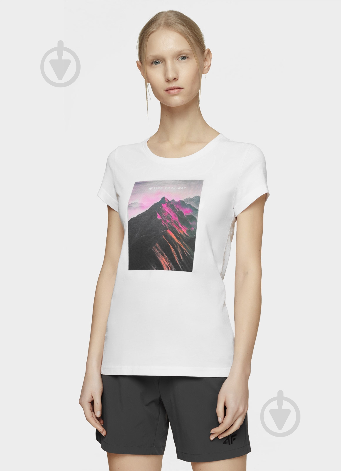 Футболка 4F D4L20-TSD151-10S р.M белый - фото 1 Футболка 4F D4L20-TSD151-10S р.M белый - фото 1