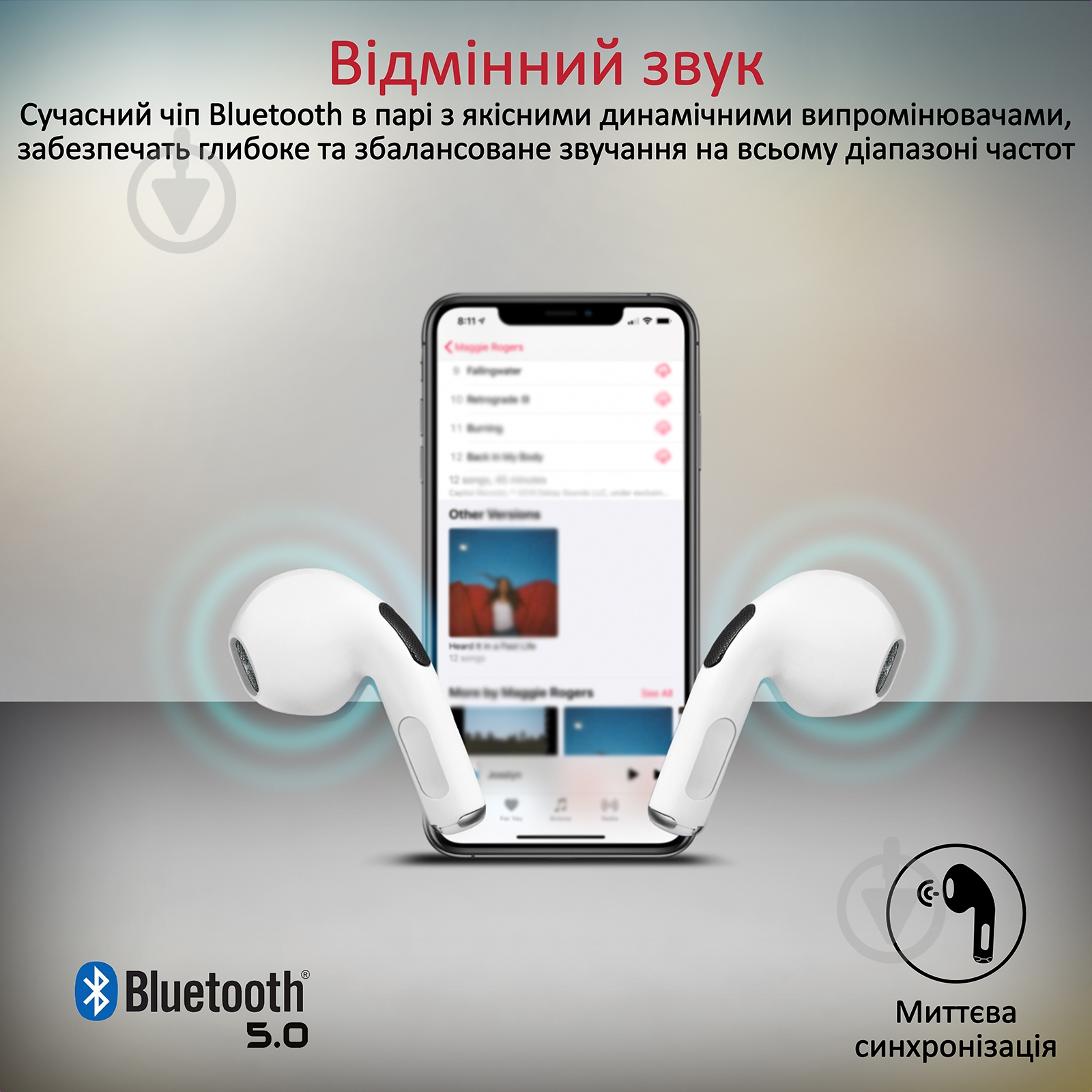 Навушники Promate Charisma-2 Bluetooth 5 white (charisma-2.white) - фото 2 Навушники Promate Charisma-2 Bluetooth 5 white (charisma-2.white) - фото 2