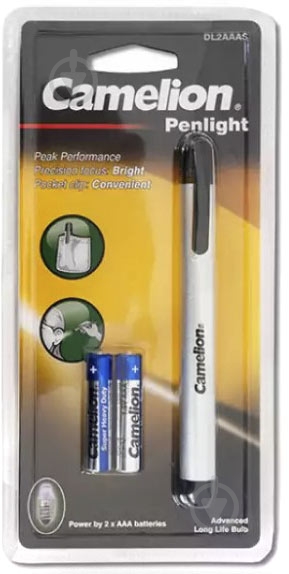 Фонарь Camelion DL2AAAS Penlight 2*R03 BP1 - фото 1
