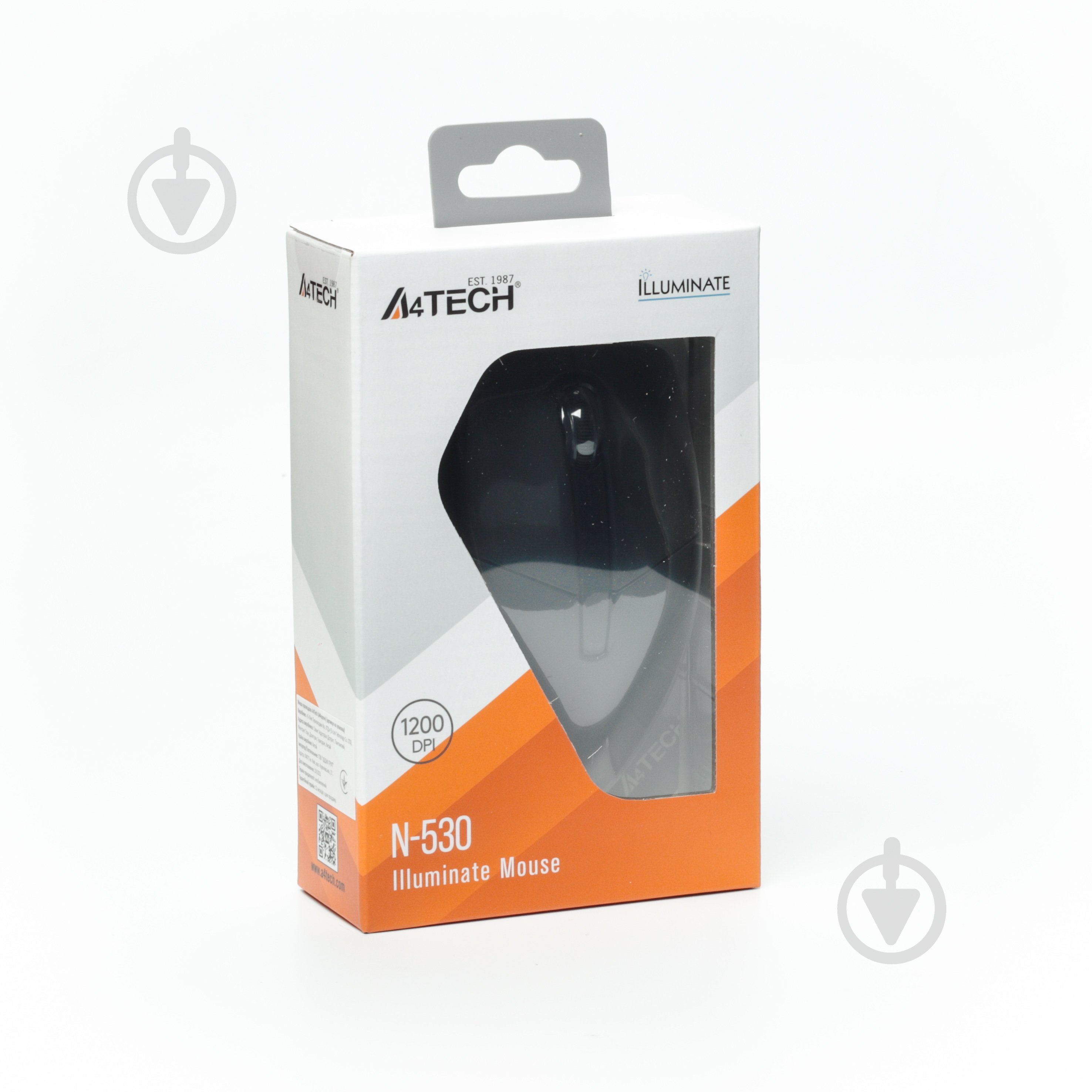 Мышка A4Tech USB, синяя подсветка, 1200 dpi black (N-530) - фото 7 Мышка A4Tech USB, синяя подсветка, 1200 dpi black (N-530) - фото 7