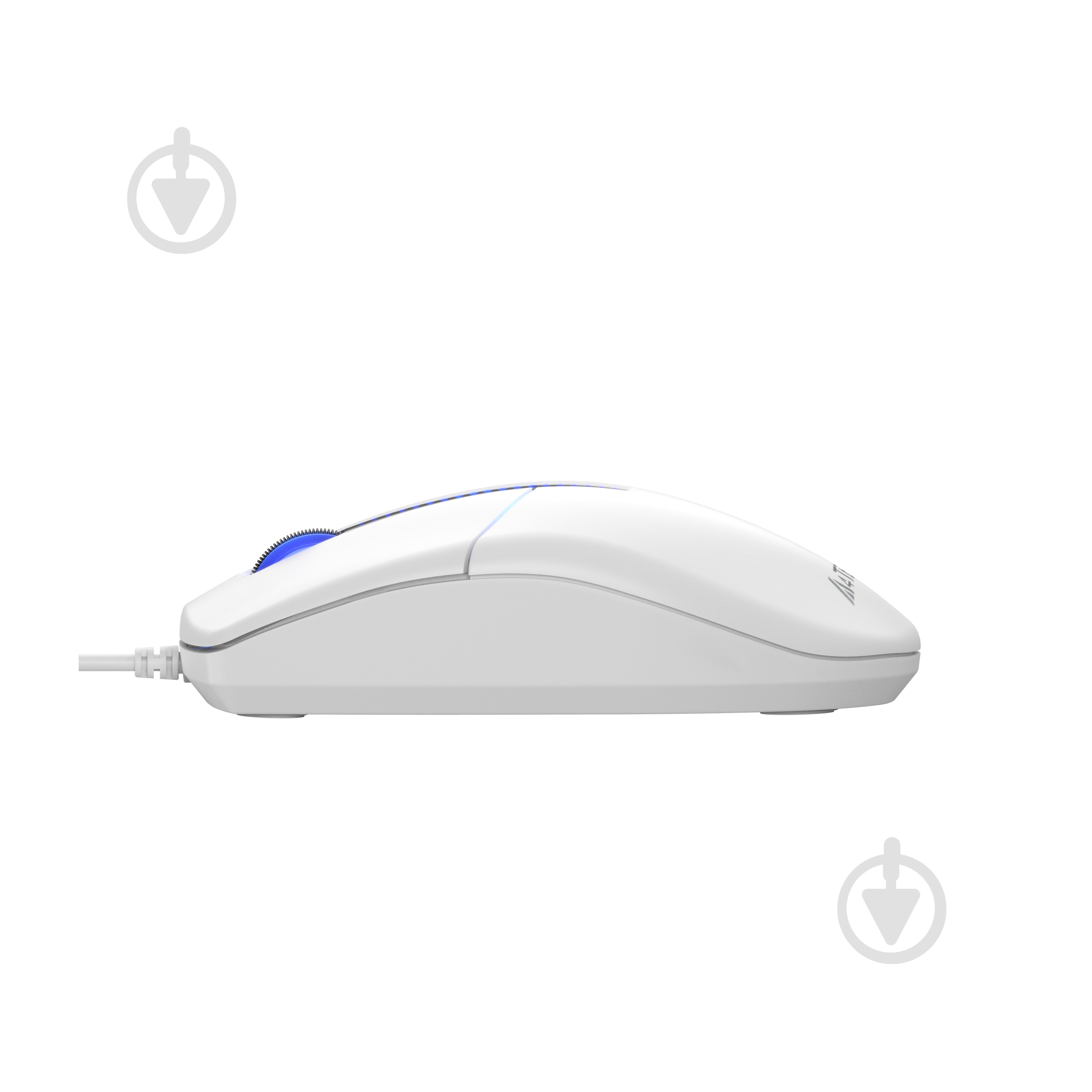 Мышка A4Tech USB, синяя подсветка, 1200 dpi white (N-530S) - фото 4