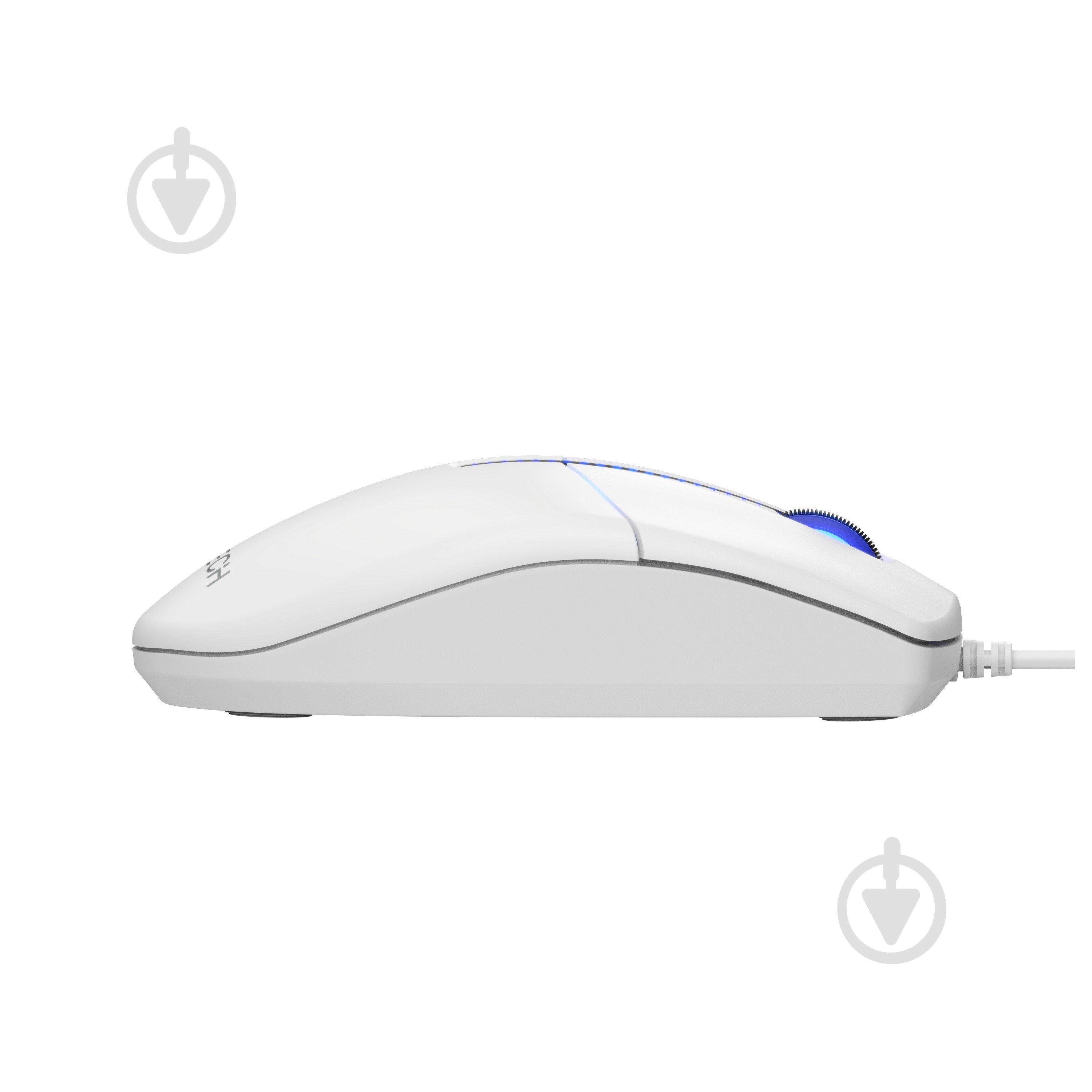 Мышка A4Tech USB, синяя подсветка, 1200 dpi white (N-530S) - фото 5