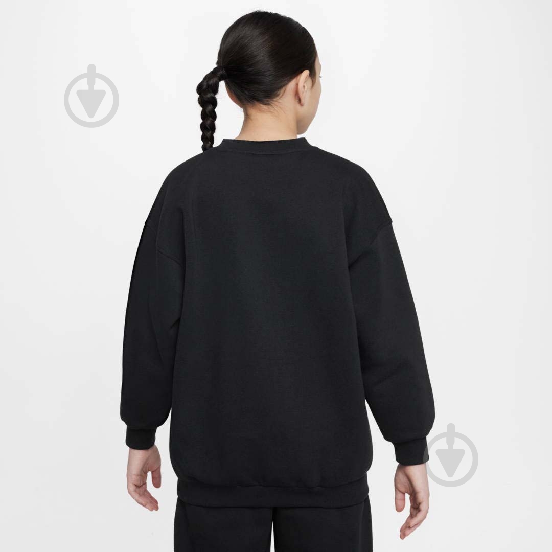 Світшот Nike G NSW CLUB FLC BF CREW LS SHNE FJ6161-010 р.L чорний - фото 2