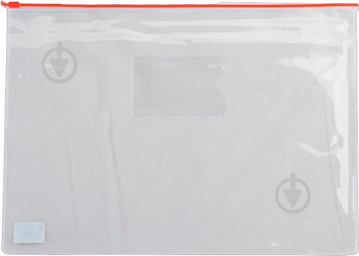 Папка с zip-замком А4 красная с прозрачным Buromax BM.3946-05 - фото 1