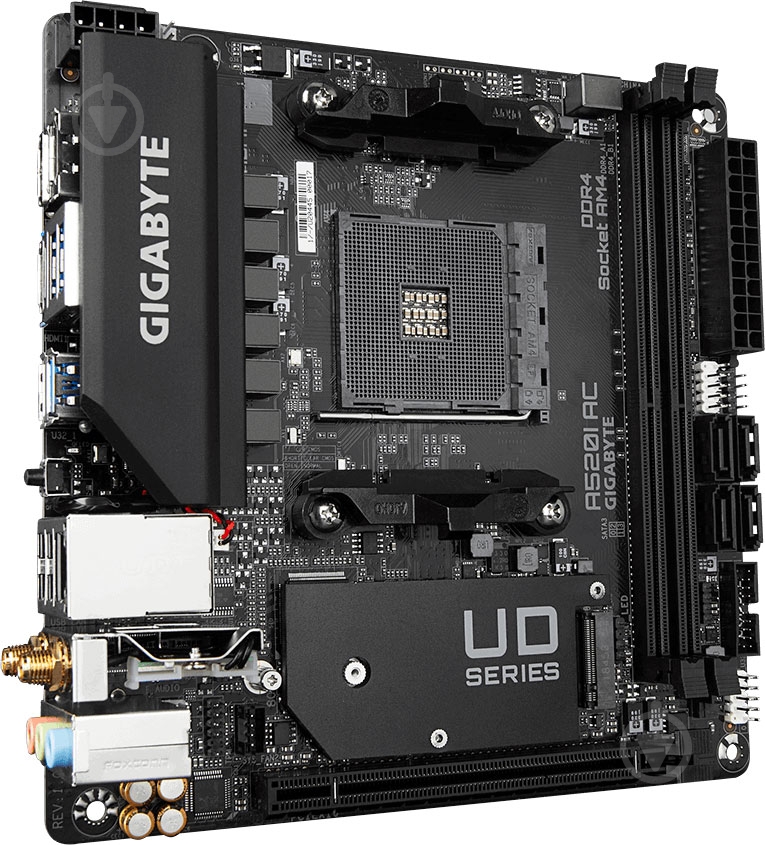 Материнская плата Gigabyte A520I AC (Socket AM4, AMD A520, mini ITX) - фото 3