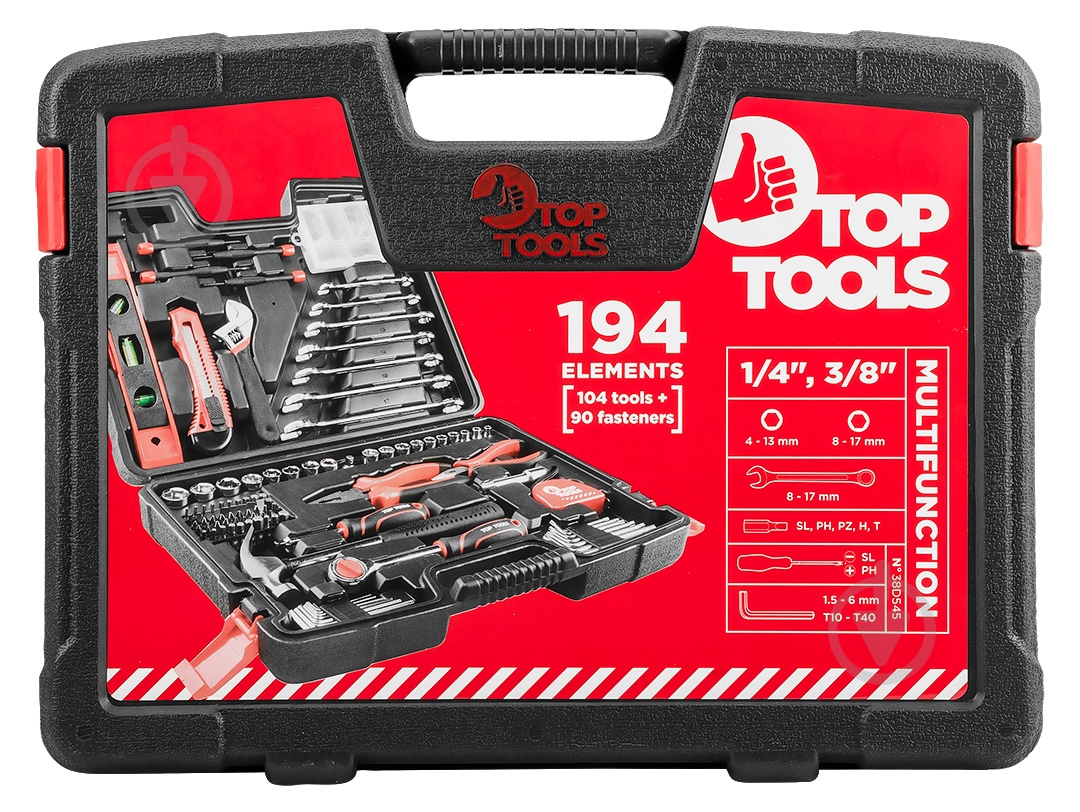 Набор ручного инструмента Top Tools 194 шт. 38D545 - фото 12 Набор ручного инструмента Top Tools 194 шт. 38D545 - фото 12