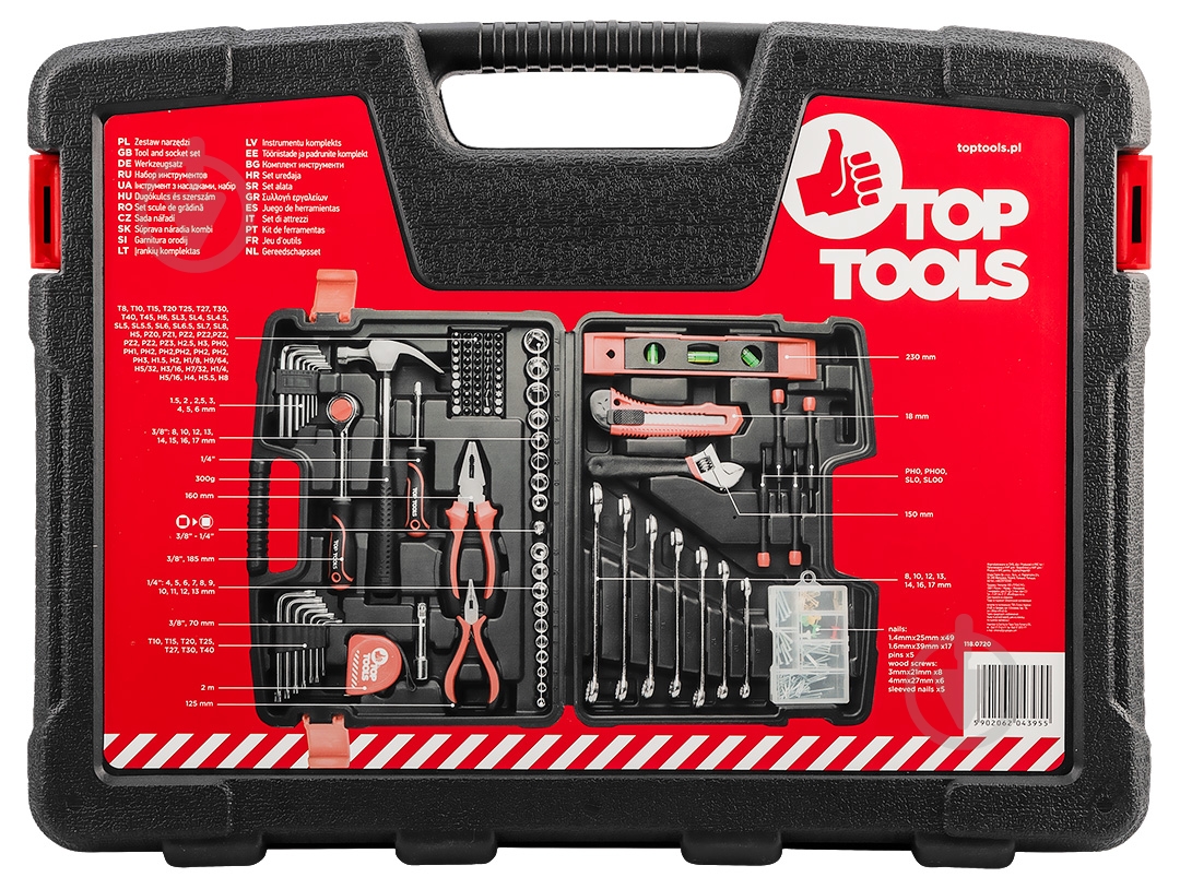 Набор ручного инструмента Top Tools 194 шт. 38D545 - фото 13 Набор ручного инструмента Top Tools 194 шт. 38D545 - фото 13
