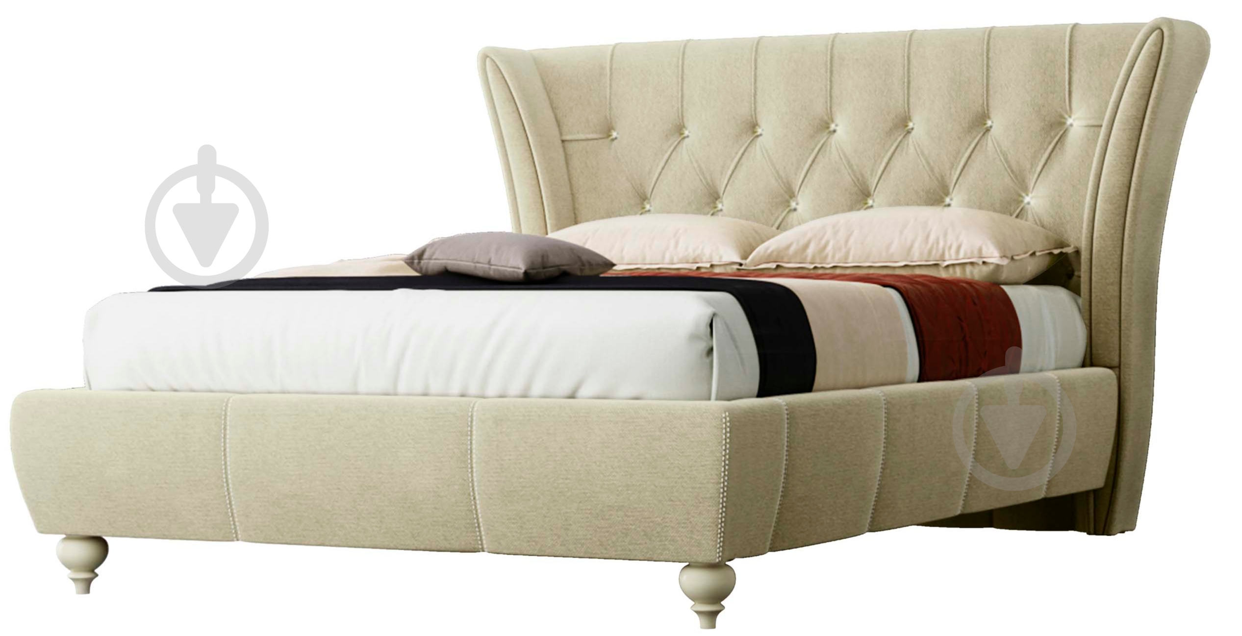 Кровать Green Sofa Эмма Флорида Beige 160x200 см - фото 1 Кровать Green Sofa Эмма Флорида Beige 160x200 см - фото 1