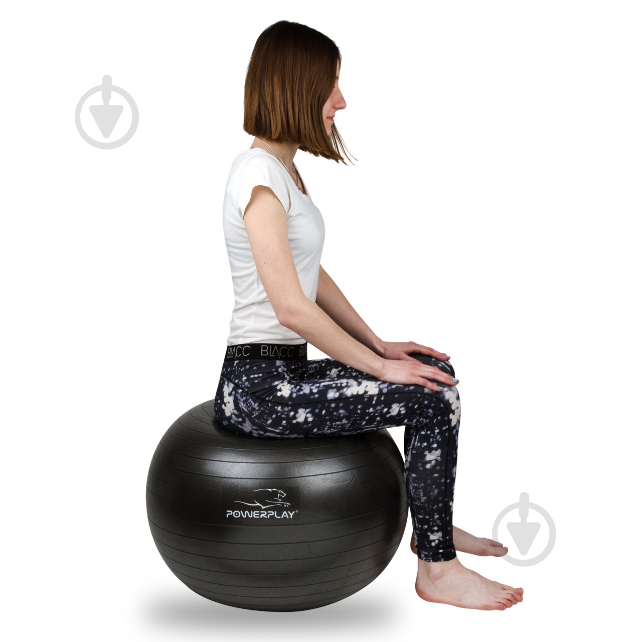 Фітбол PowerPlay чорний d65 PP_4001_Black - фото 8