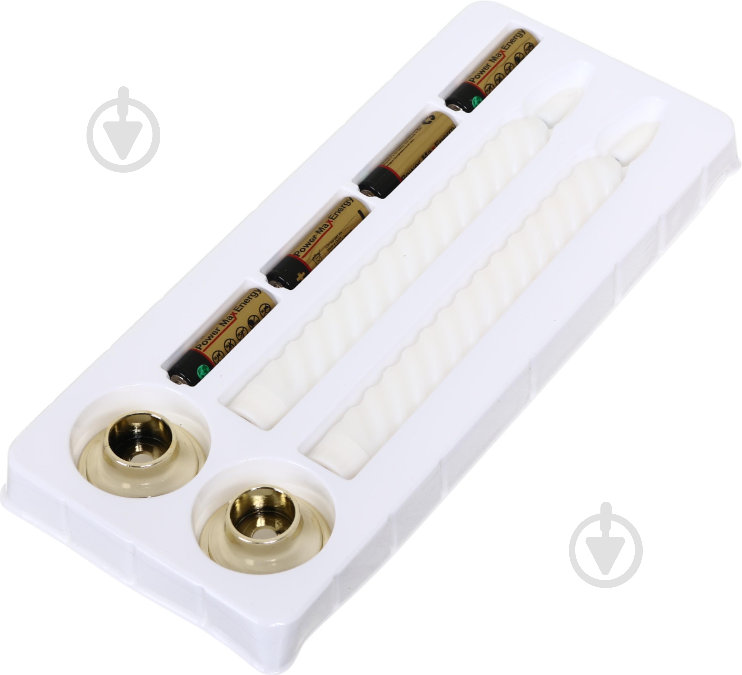 Свеча LED столовая 2шт. белая - фото 3 Свеча LED столовая 2шт. белая - фото 3