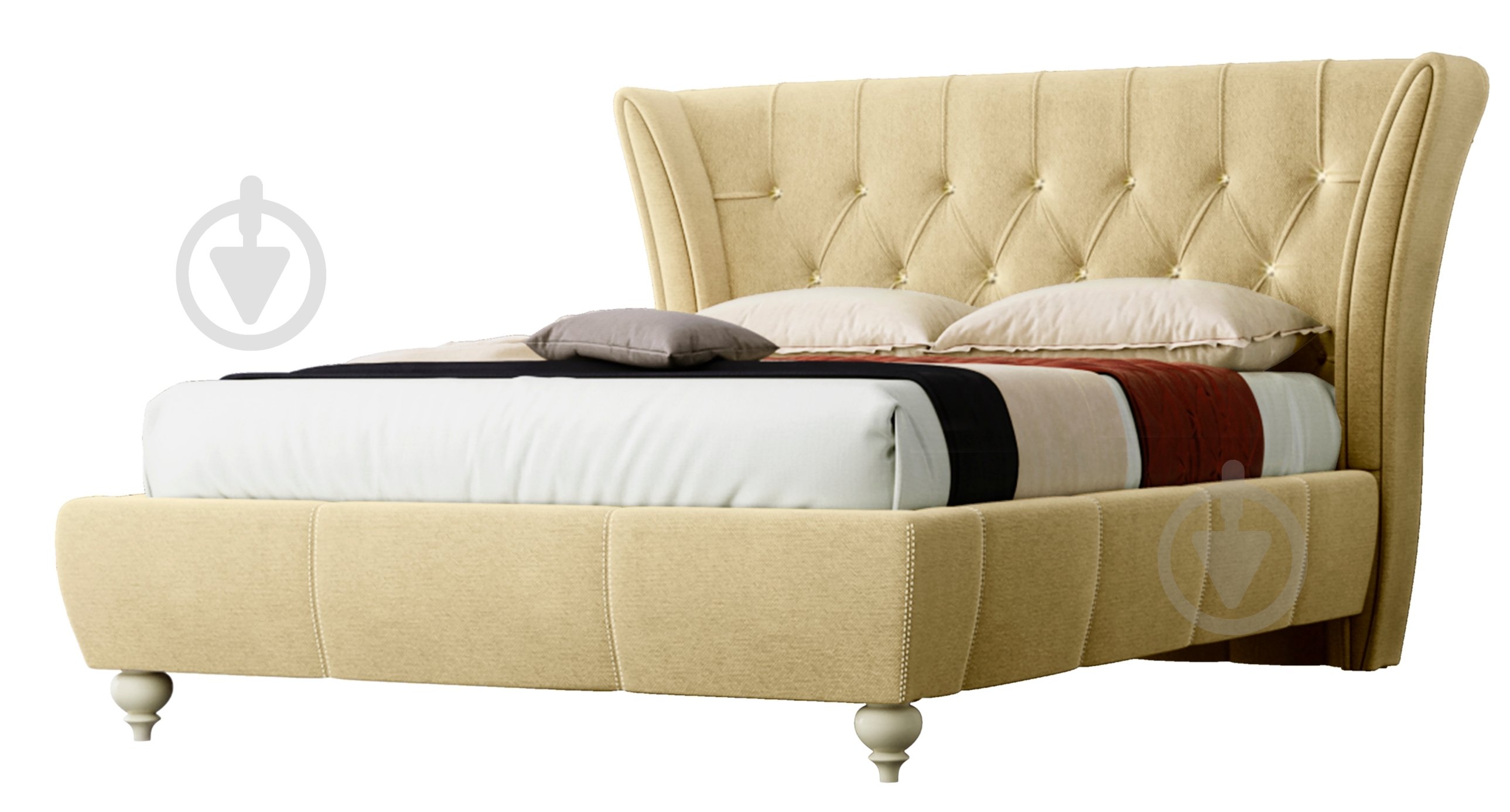 Ліжко Green Sofa Eмма Флорида Light beige 160x200 см - фото 1 Ліжко Green Sofa Eмма Флорида Light beige 160x200 см - фото 1
