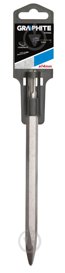 Стамеска GRAPHITE SDS Plus 14x250 мм 57H556 - фото 3