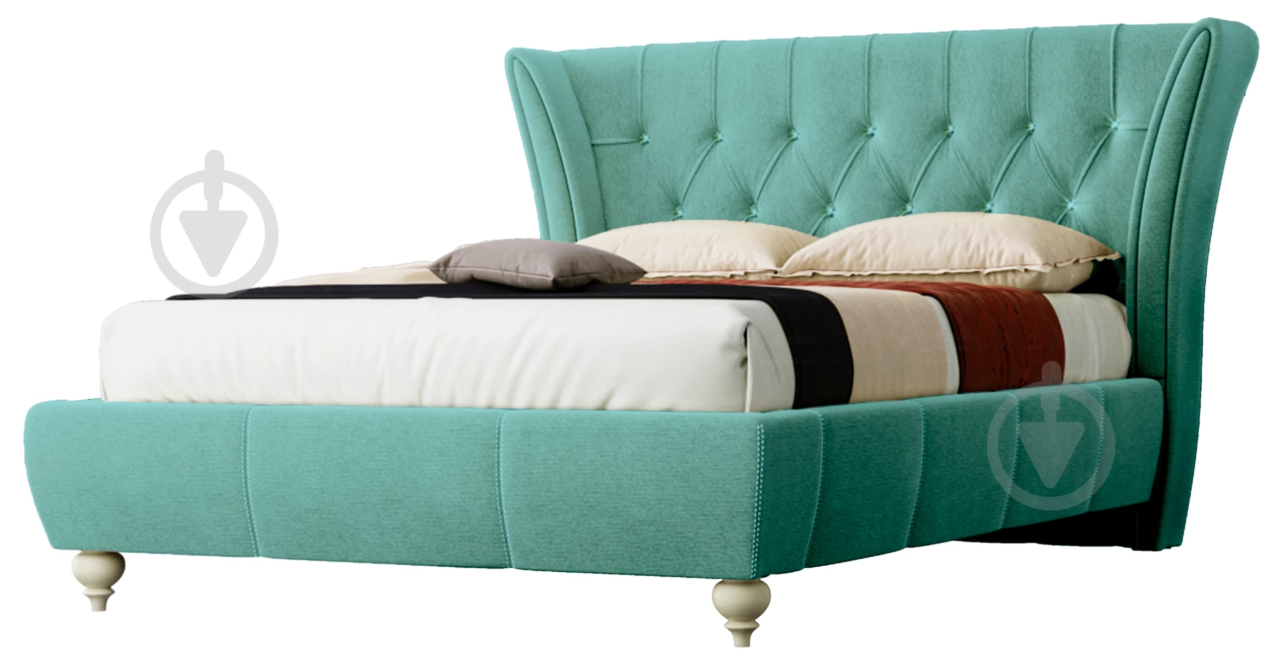 Ліжко Green Sofa Емма Флорида Aqua 180x200 см - фото 1
