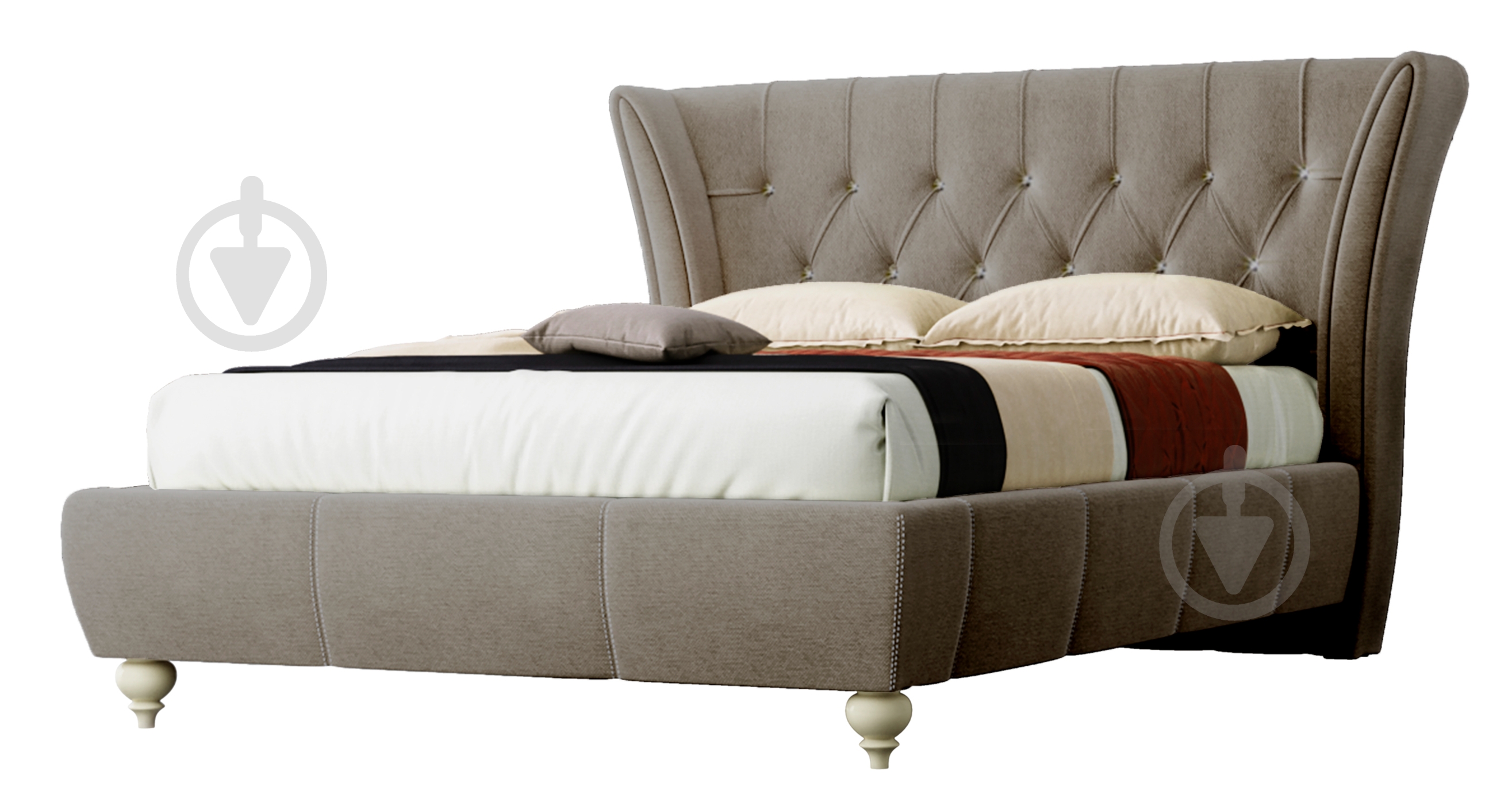 Кровать Green Sofa Эмма Флорида Dark Grey 180x200 см - фото 1