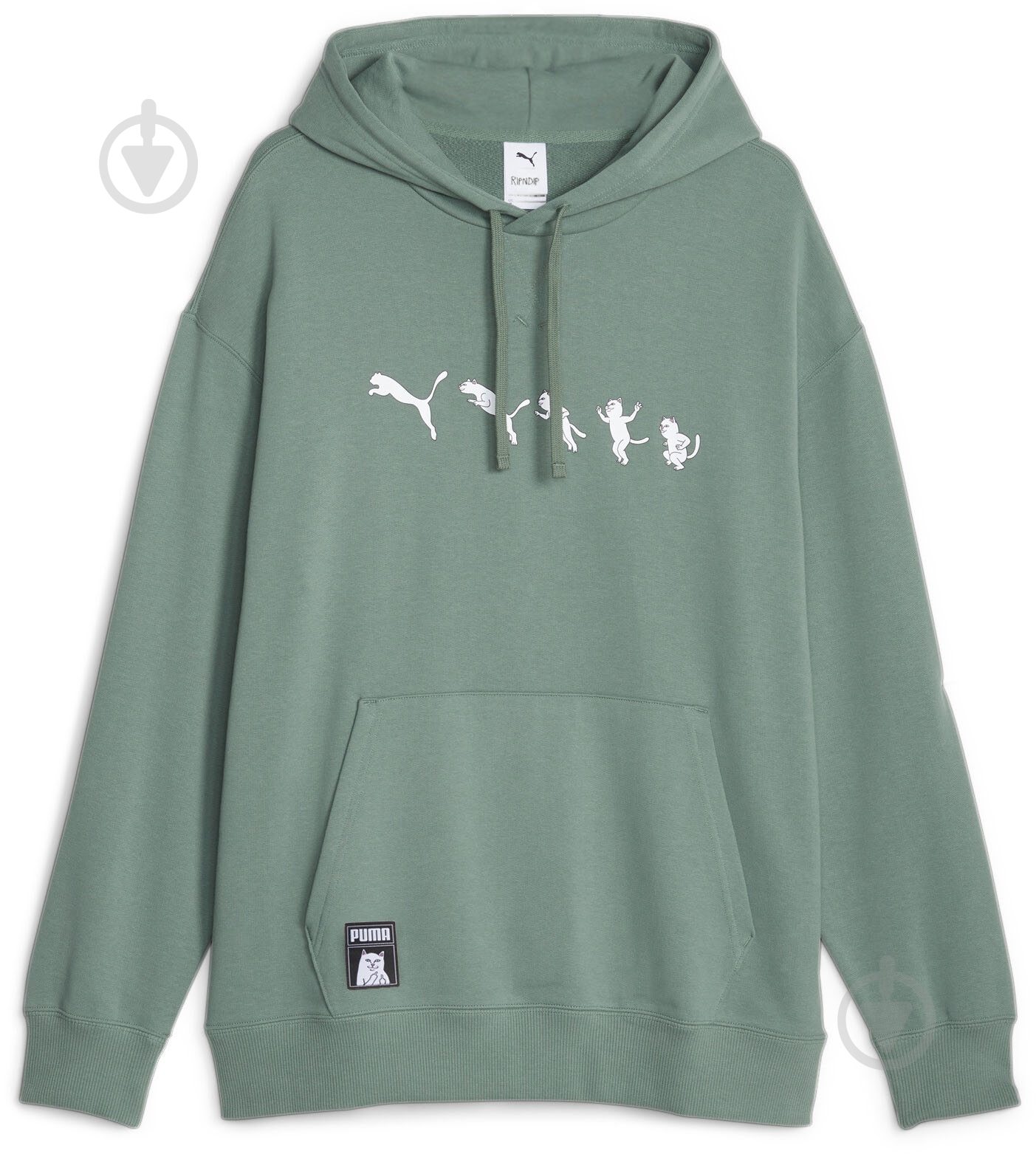 Джемпер Puma PUMA X RIPNDIP HOODIE TR 62219744 р.2XL зеленый - фото 1