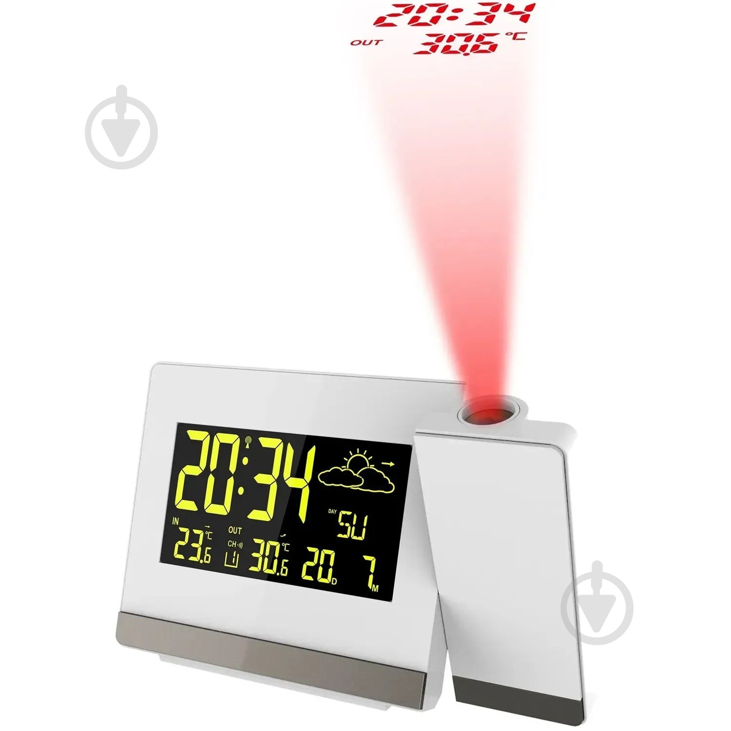 Часы проекционные Technoline White (WT549) - фото 4