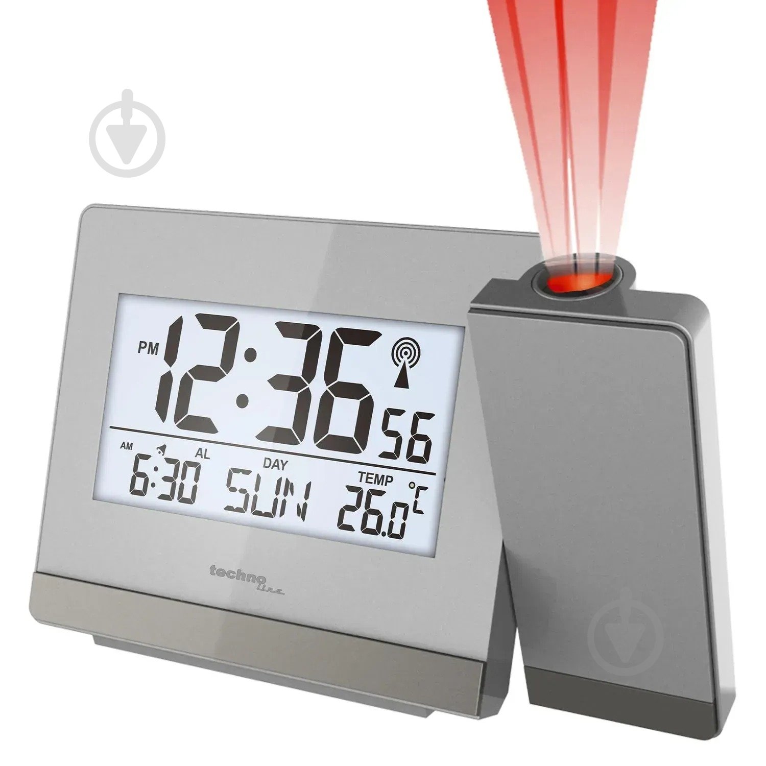 Часы проекционные Technoline Silver/Anthracite (WT538) - фото 3