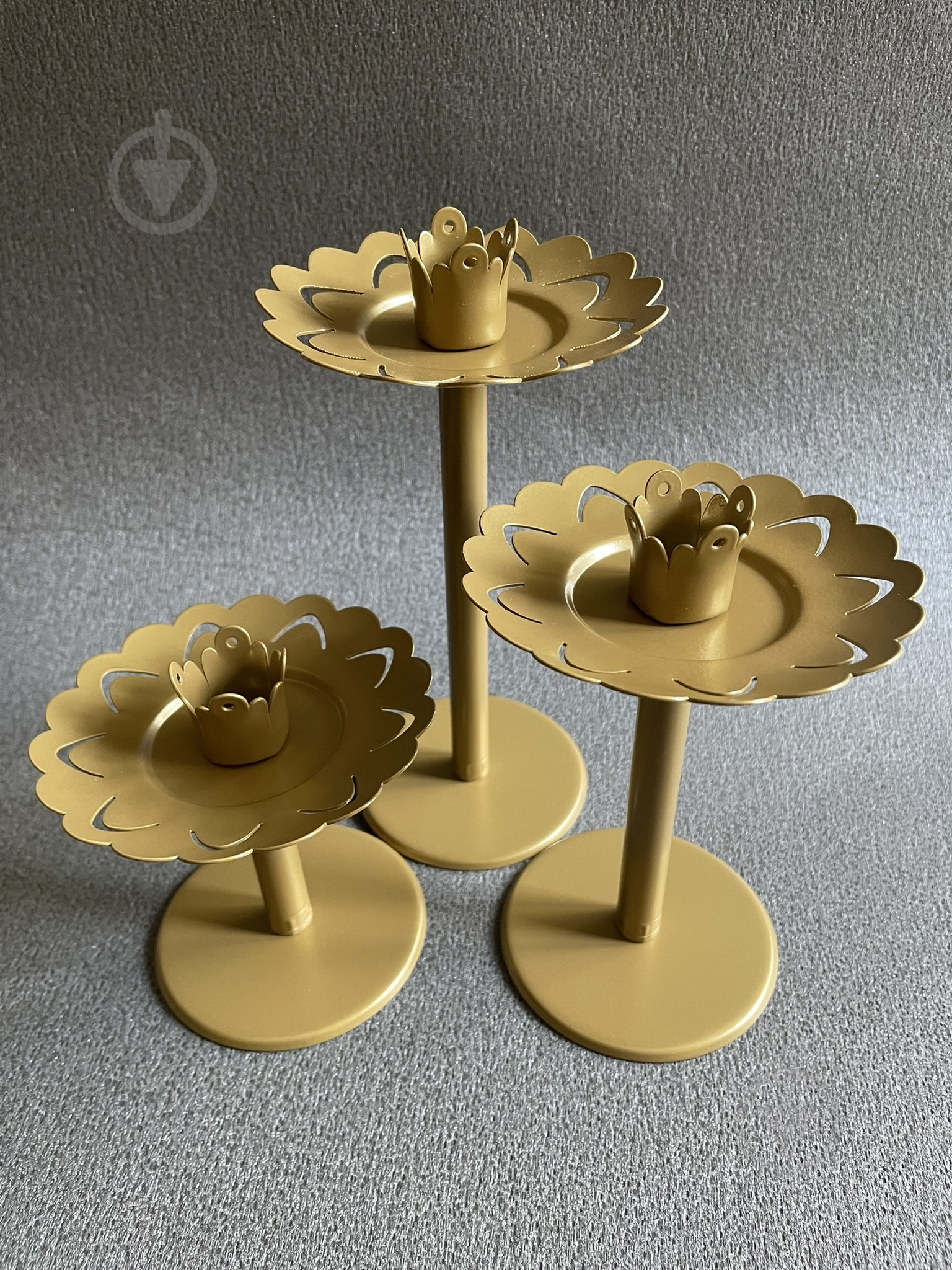 Подсвечник-трансформер 6 в 1 №1 18 см золотой - фото 3