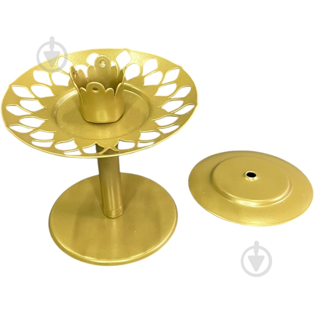 Подсвечник-трансформер 6 в 1 №4 14 см золотой - фото 1 Подсвечник-трансформер 6 в 1 №4 14 см золотой - фото 1