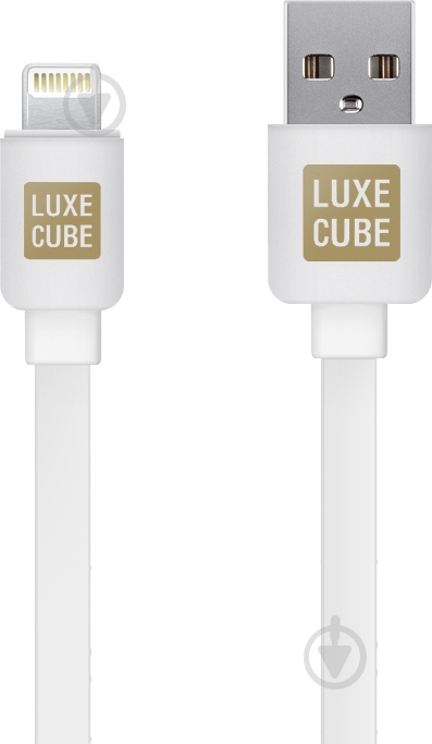 Дата-кабель Luxe Cube 1 м білий FLAT LIGHTNING TO USB WHITE - фото 1 Дата-кабель Luxe Cube 1 м білий FLAT LIGHTNING TO USB WHITE - фото 1
