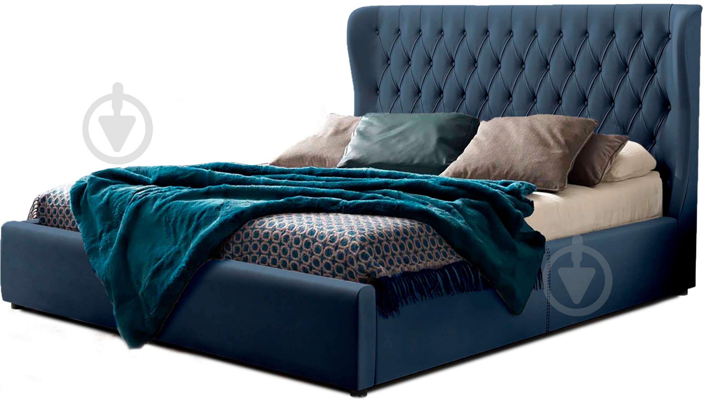 Кровать Green Sofa Неаполь Флорида Navy 120x200 см - фото 1 Кровать Green Sofa Неаполь Флорида Navy 120x200 см - фото 1