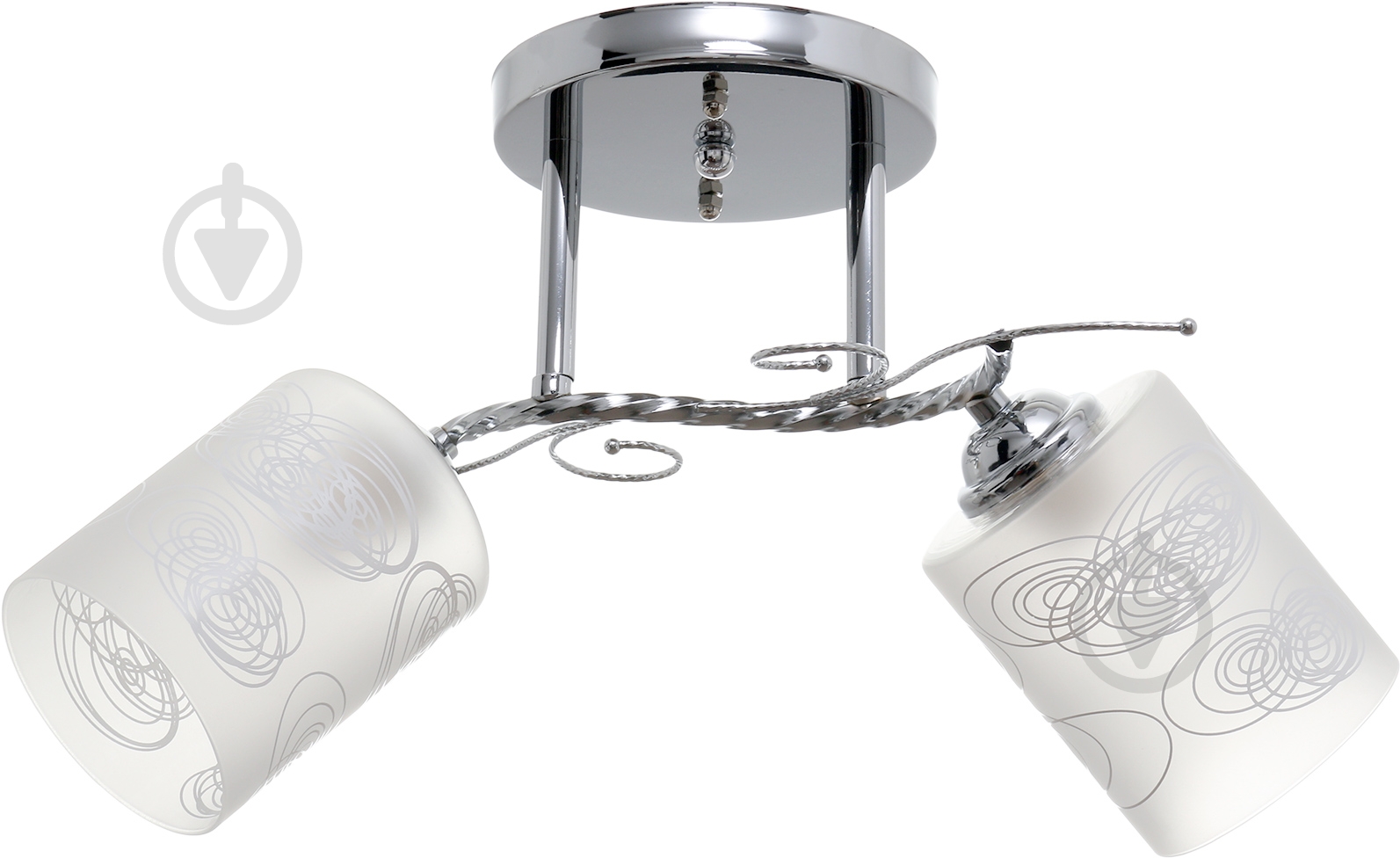 Люстра стельова Accento lighting 2xE27 хром ALG-73297/2 - фото 1