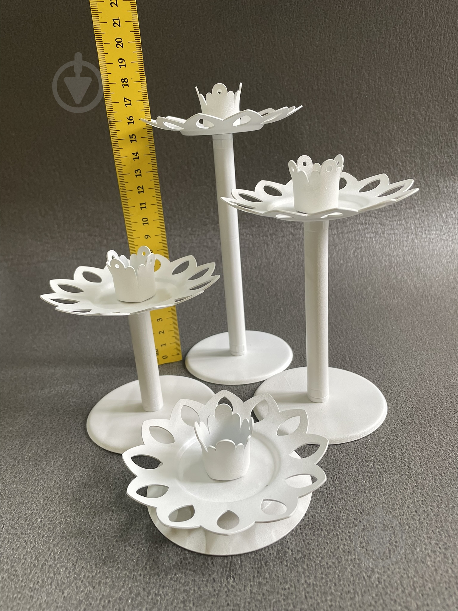 Подсвечник-трансформер 6 в 1 №5 10 см белый - фото 3 Подсвечник-трансформер 6 в 1 №5 10 см белый - фото 3