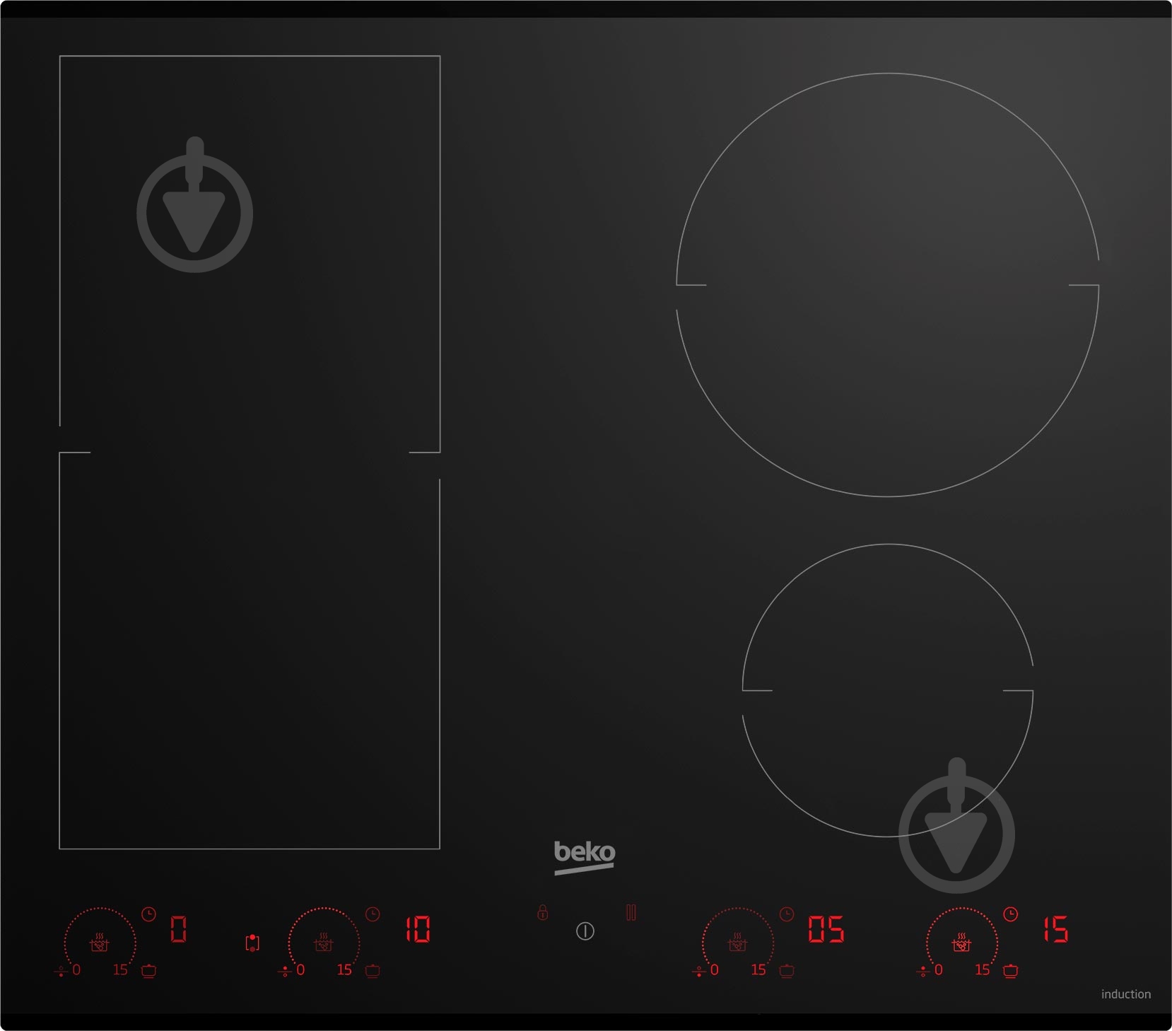 Варочная поверхность индукционная Beko HII64800FHT - фото 1