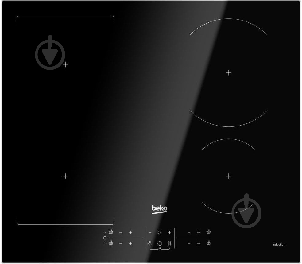 Варильна поверхня індукційна Beko HII64201FHT - фото 1 Варильна поверхня індукційна Beko HII64201FHT - фото 1