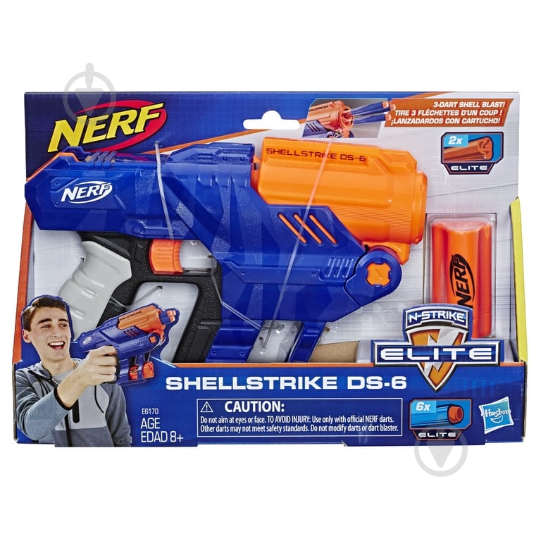 Бластер Hasbro Нерф Еліт Шелстрайк DS6 E6170 - фото 1