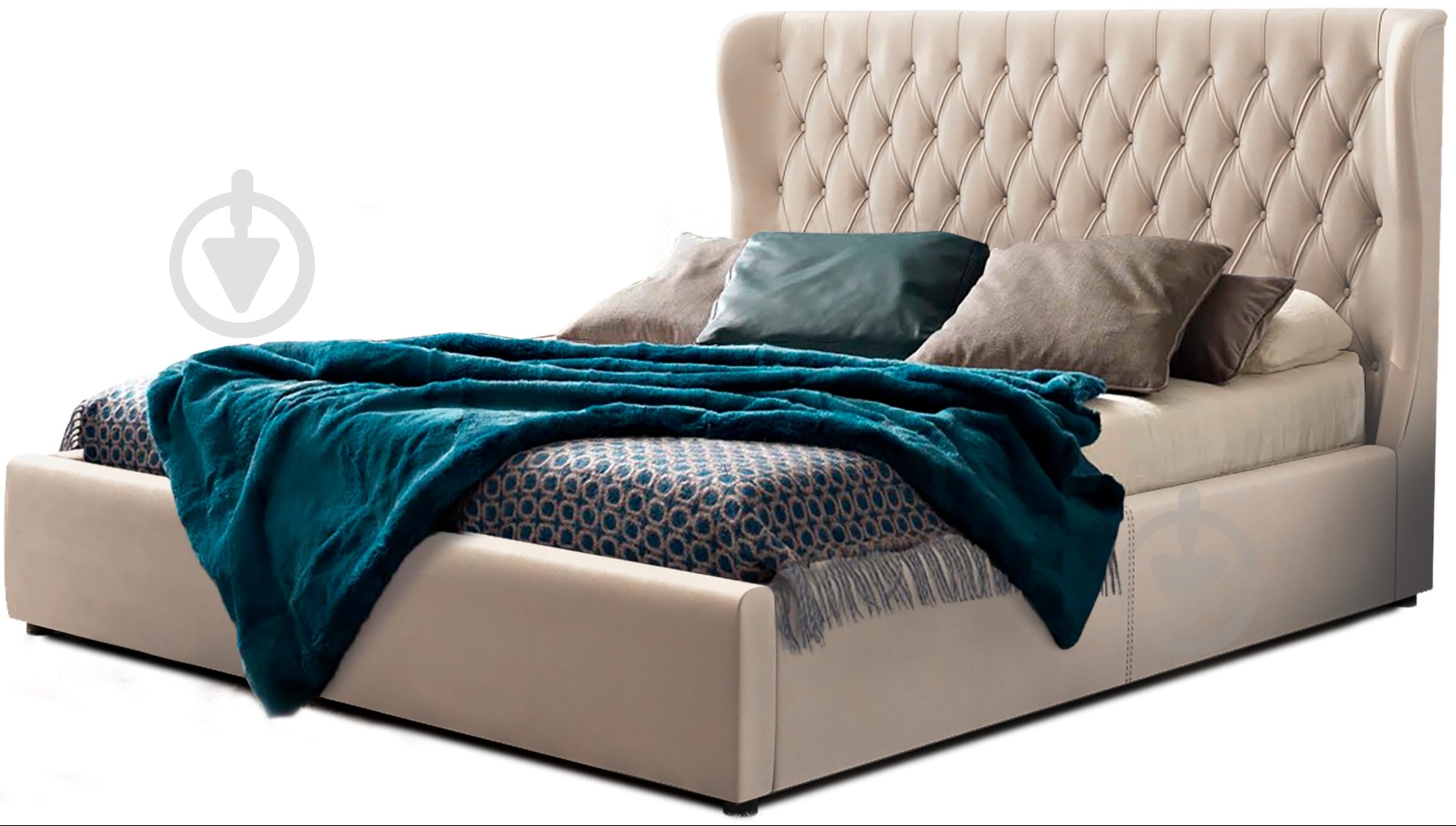 Кровать Green Sofa Неаполь Флорида Light Grey 140x200 см - фото 1 Кровать Green Sofa Неаполь Флорида Light Grey 140x200 см - фото 1
