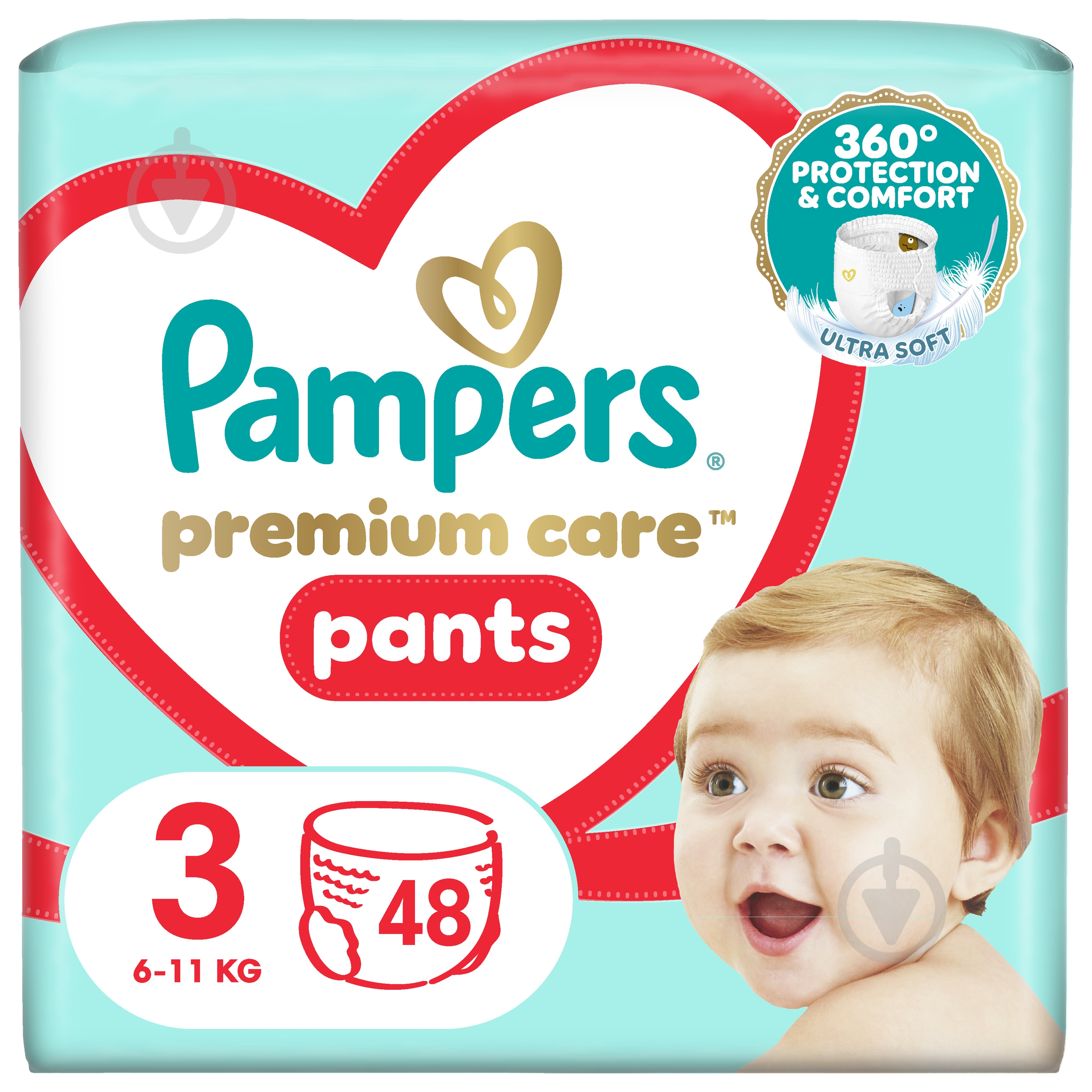 Подгузники-трусики Pampers Premium Care Pants 3 6-11 кг 48 шт. - фото 1