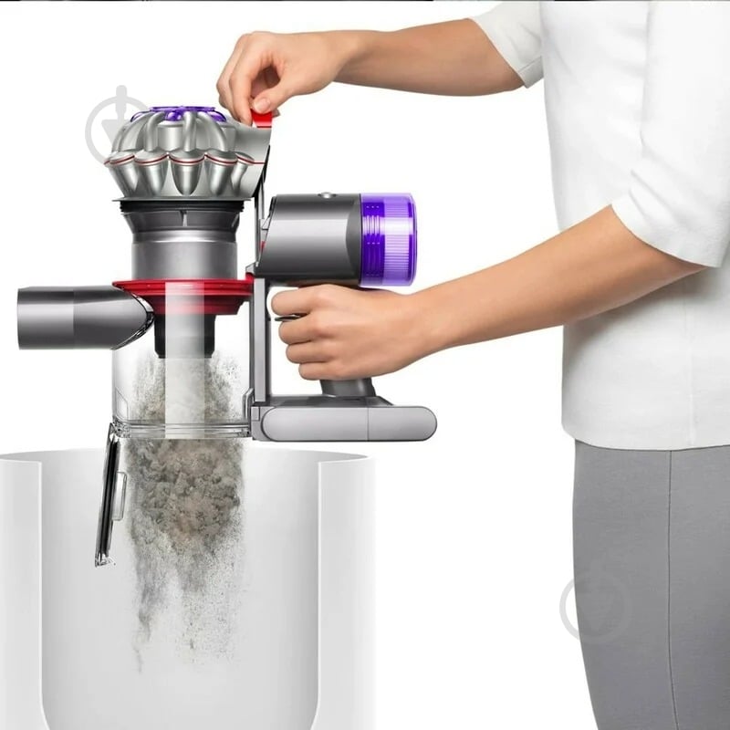 Пилосос Dyson SV25 V8 Absolute (446969-01) silver/nickel - фото 4 Пилосос Dyson SV25 V8 Absolute (446969-01) silver/nickel - фото 4