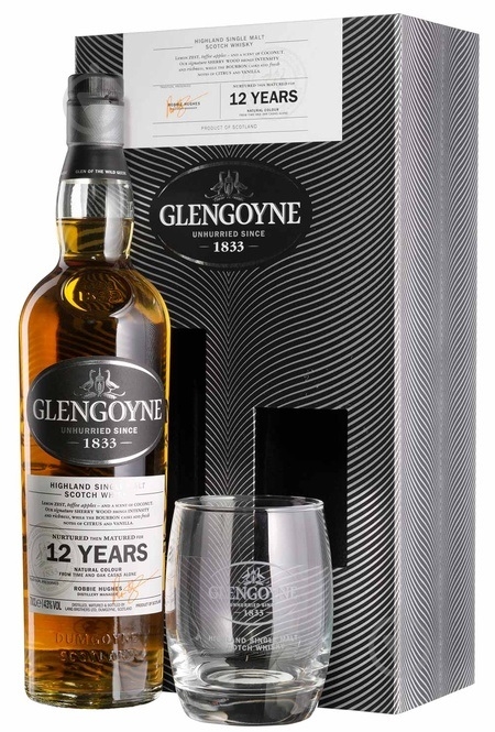 Виски Glengoyne односолодовый "Glengoyne 12yo" с бокалом 0,7 л - фото 1 Виски Glengoyne односолодовый "Glengoyne 12yo" с бокалом 0,7 л - фото 1