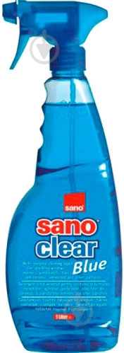 Средство моющее для стекла и зеркал Sano Clear Blue 1л - фото 1