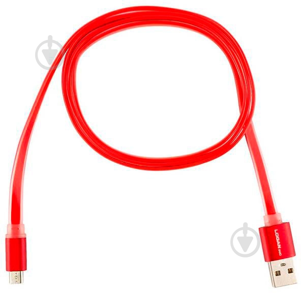 Кабель Logan USB – microUSB 1 м красный (EL117-010RD) - фото 1