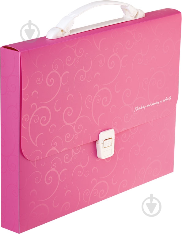 Папка-портфель пластиковая A4/35мм BAROCCO розовый Buromax BM.3719-10 - фото 1