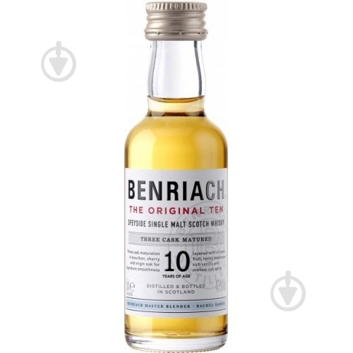 Виски BenRiach односолодовый "BenRiach 10yo" 0,05 л - фото 1