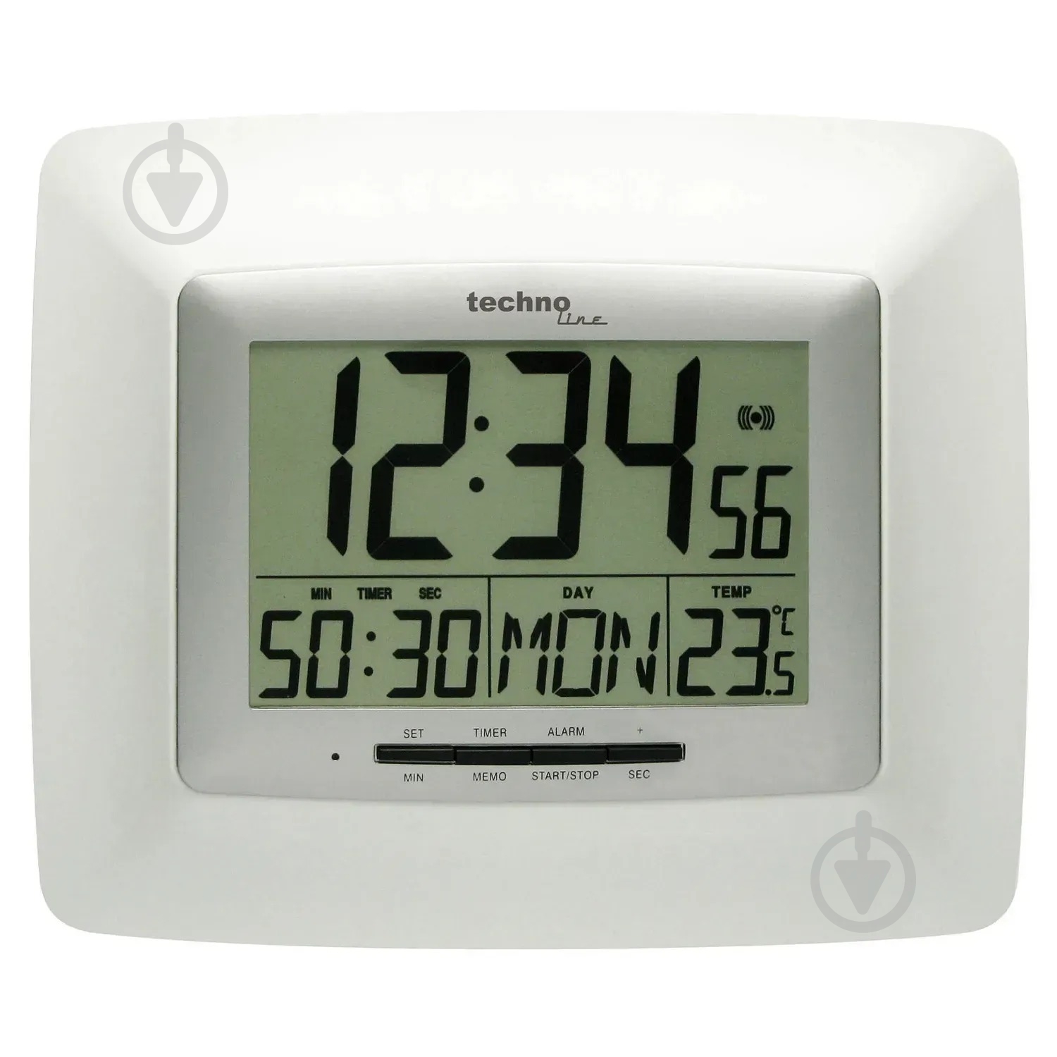 Часы настенные WS8100 White/Silver Technoline - фото 1