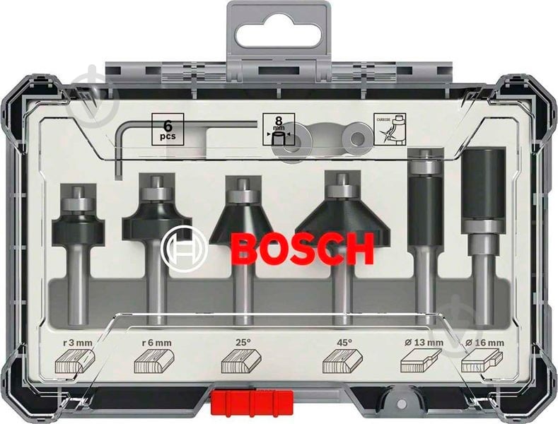 Набір фрез циліндрична Bosch 2607017469 - фото 1